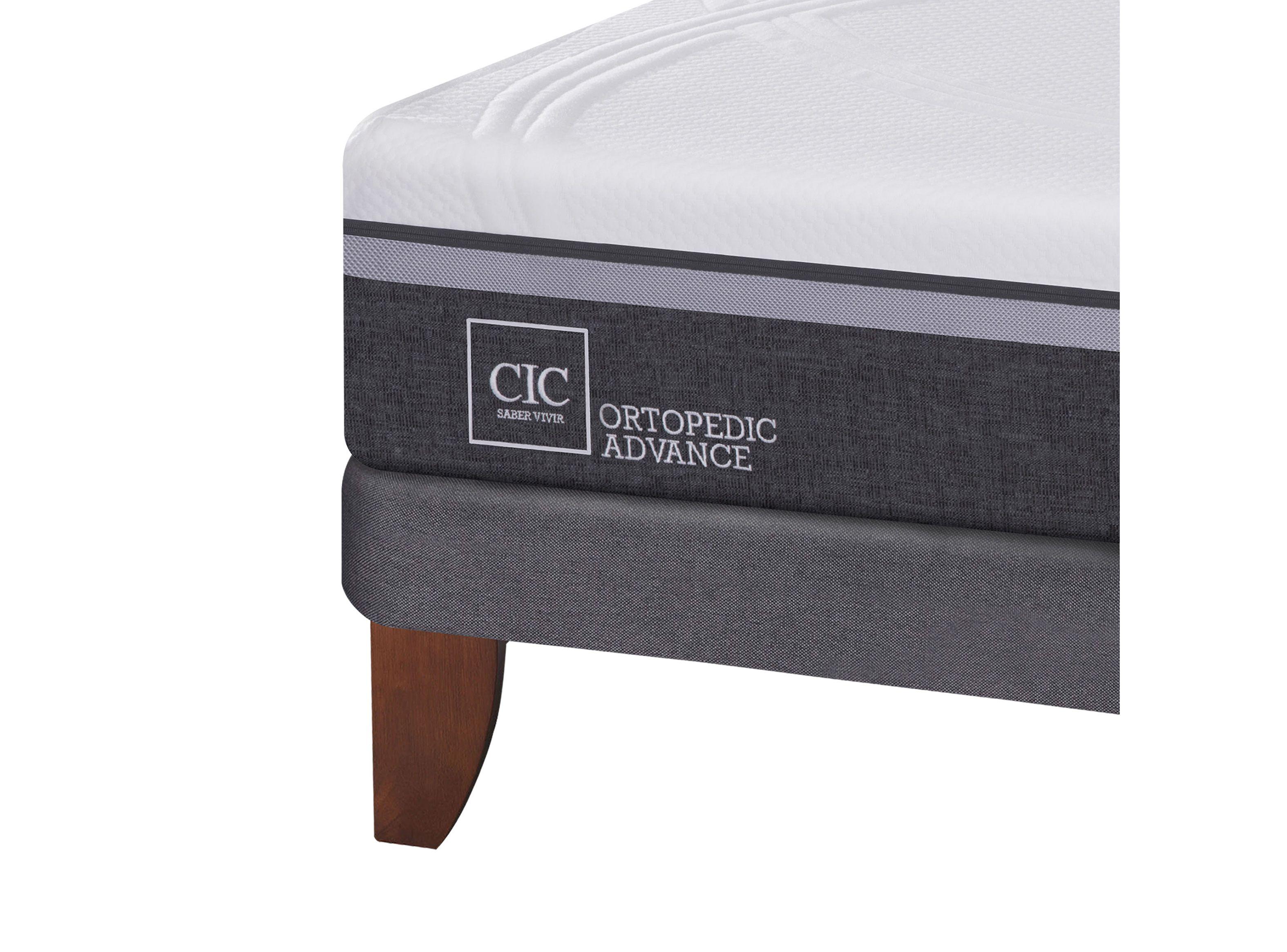Cama Europea Ortopedic Advance 1.5 Plazas + Respaldo New Dublín Chocolate-4