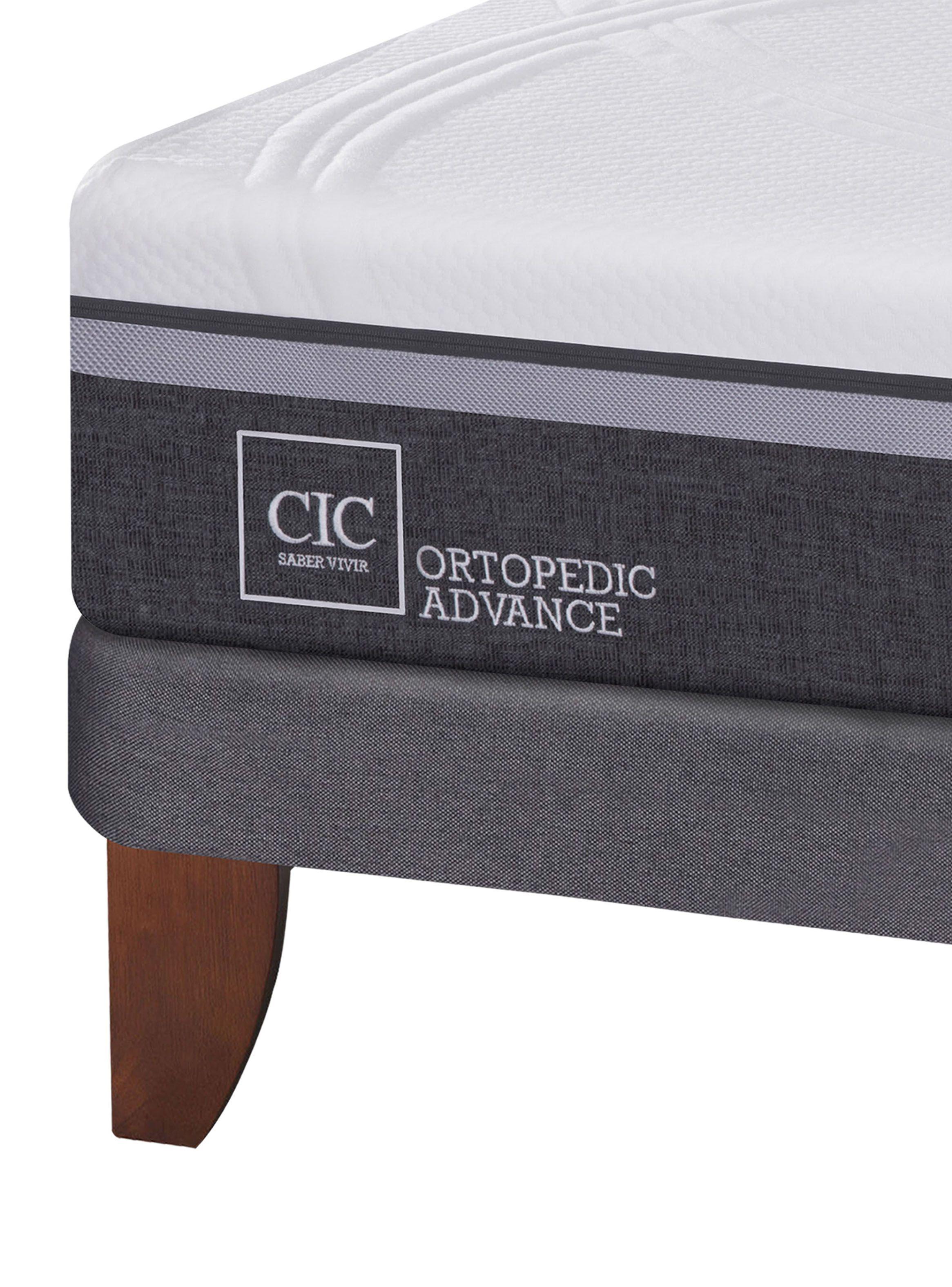 Cama Europea Ortopedic Advance 2 Plazas Base Dividida + Set Muebles New Dublín Chocolate-2