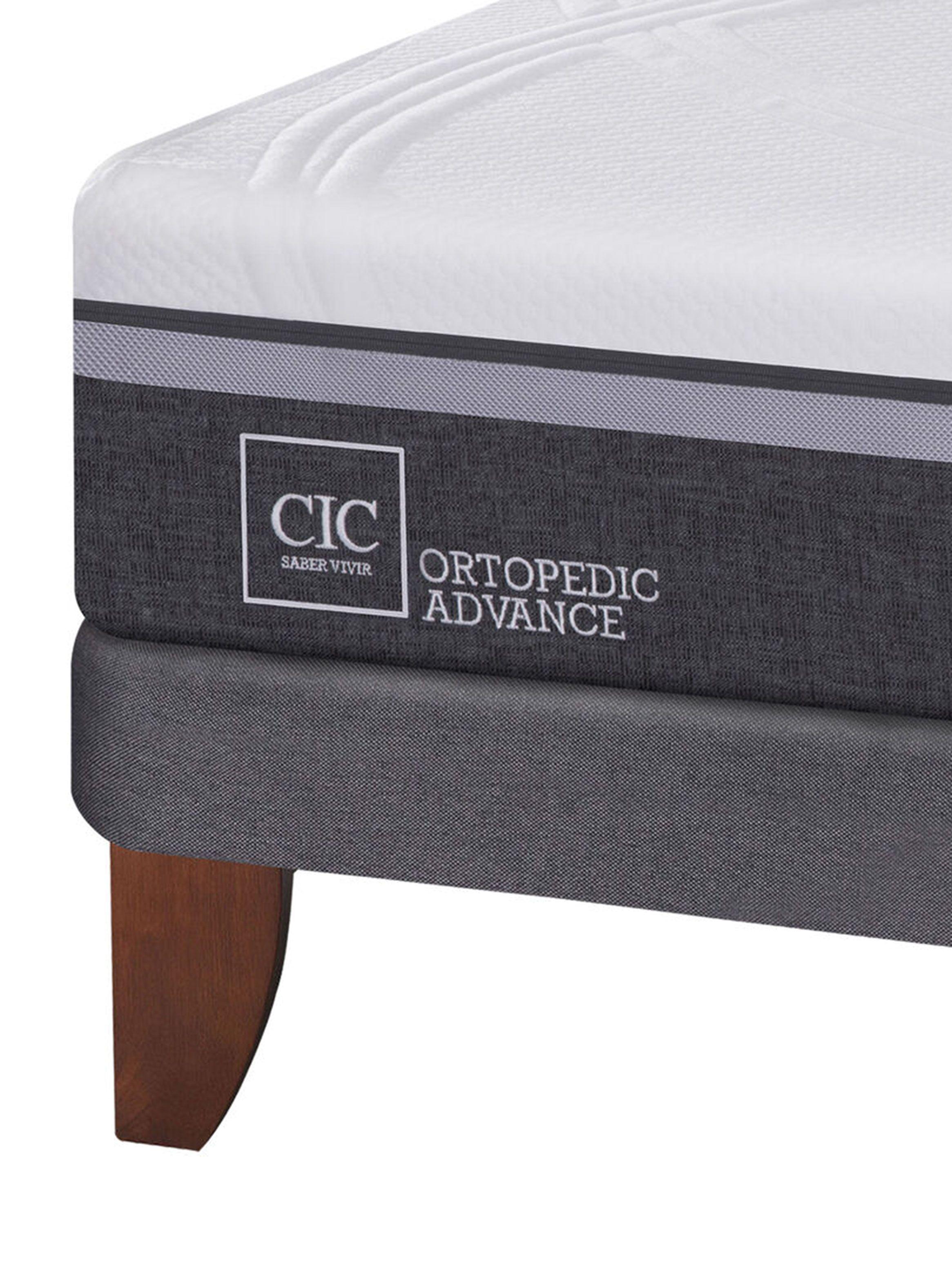 Cama Europea Ortopedic Advance 2 Plazas Base Normal + Set Muebles New Torino-4