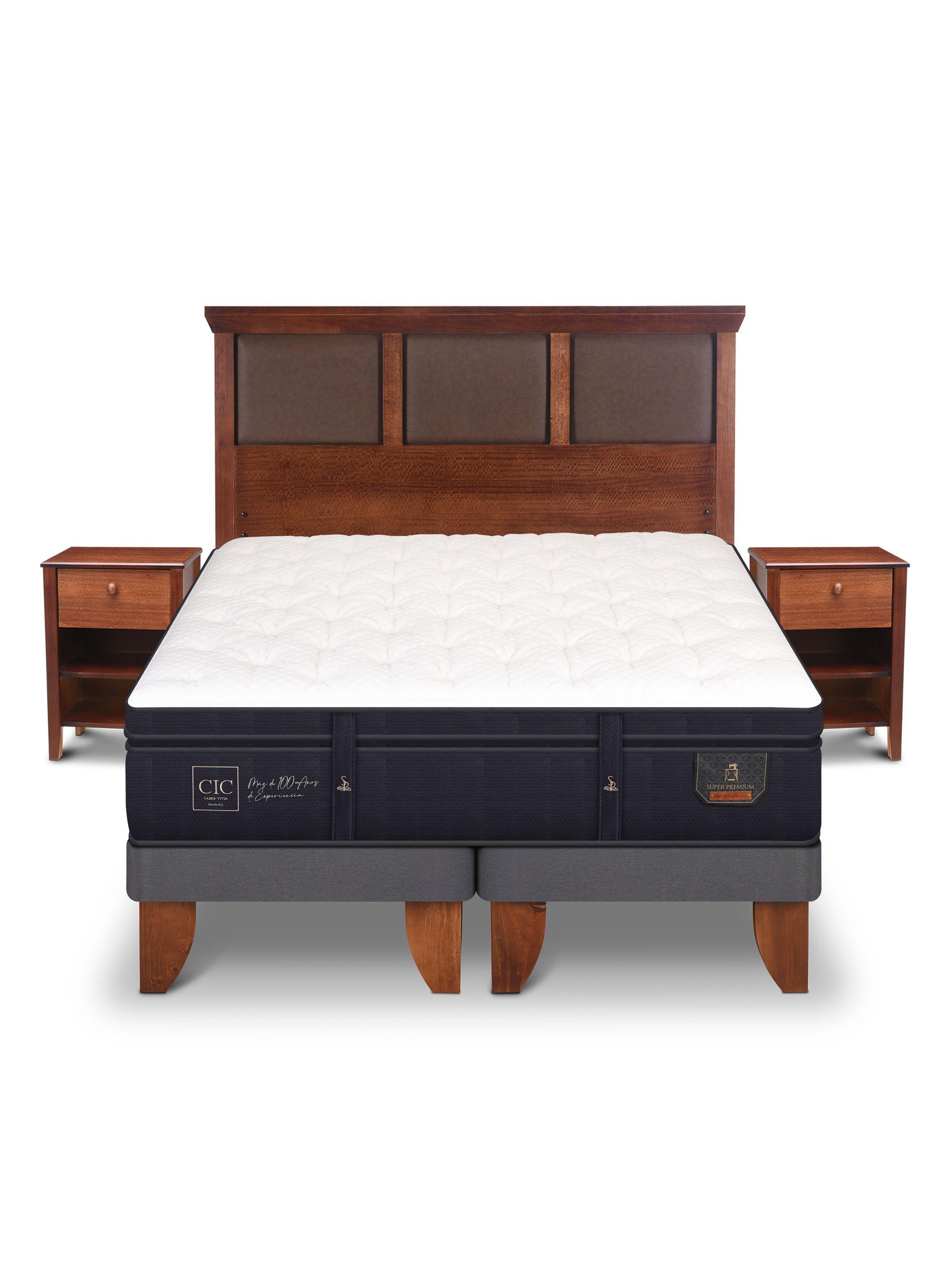 Cama Europea Super Premium King New Torino + Set Muebles-2