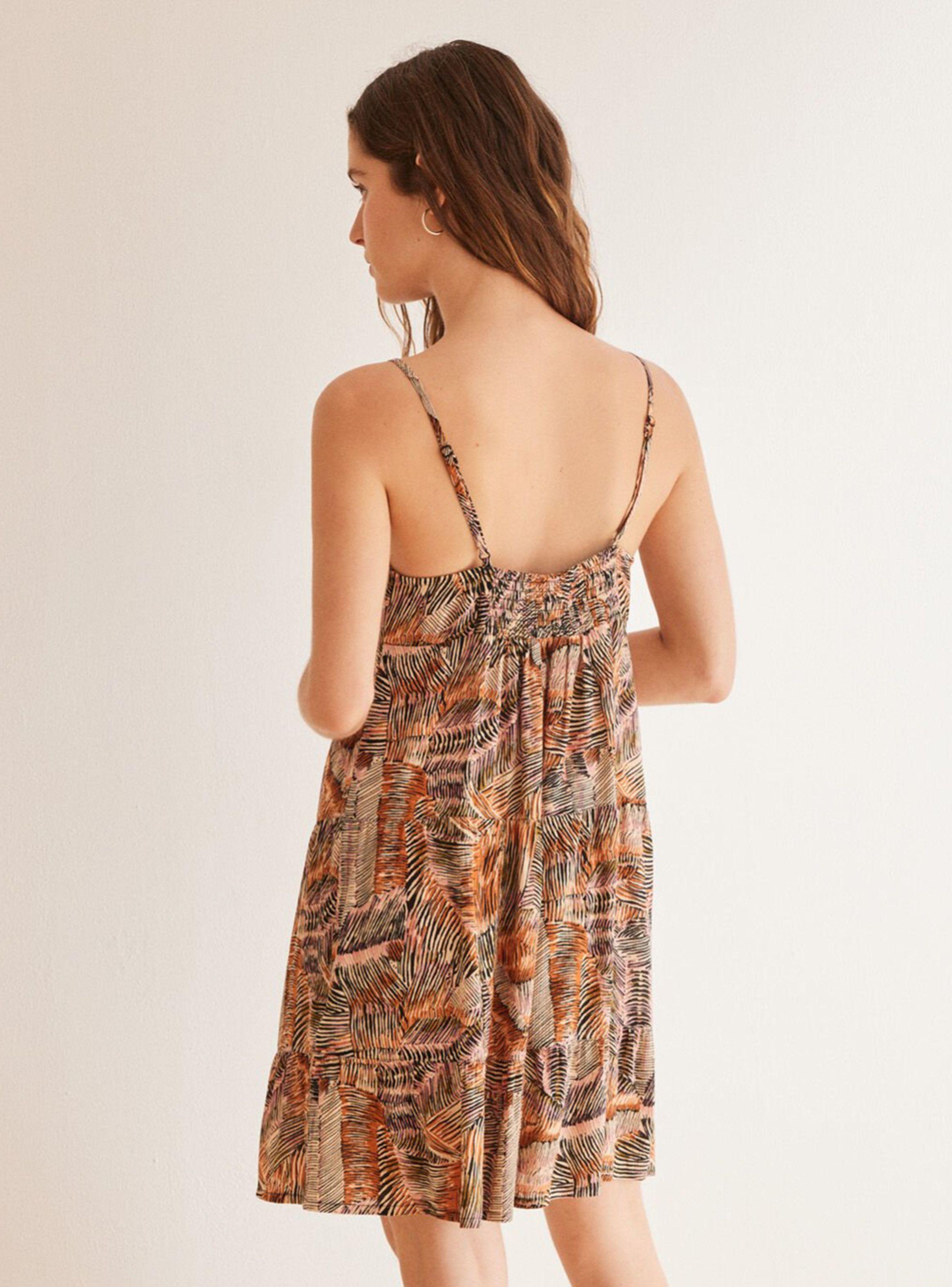 Vestido Corto Tirantes Rayas Multicolor-1