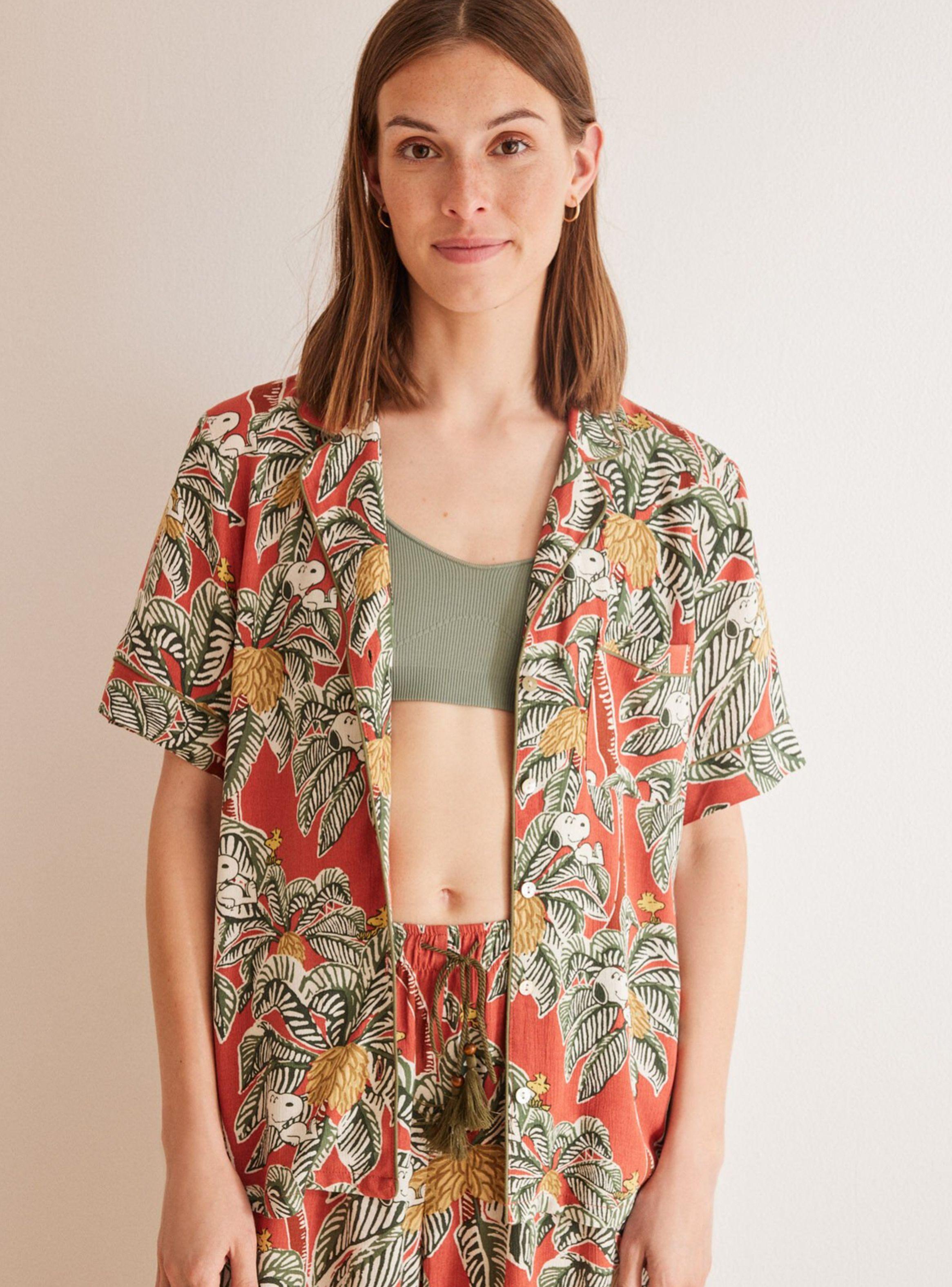 Pijama Camisero Tropical Snoopy-2