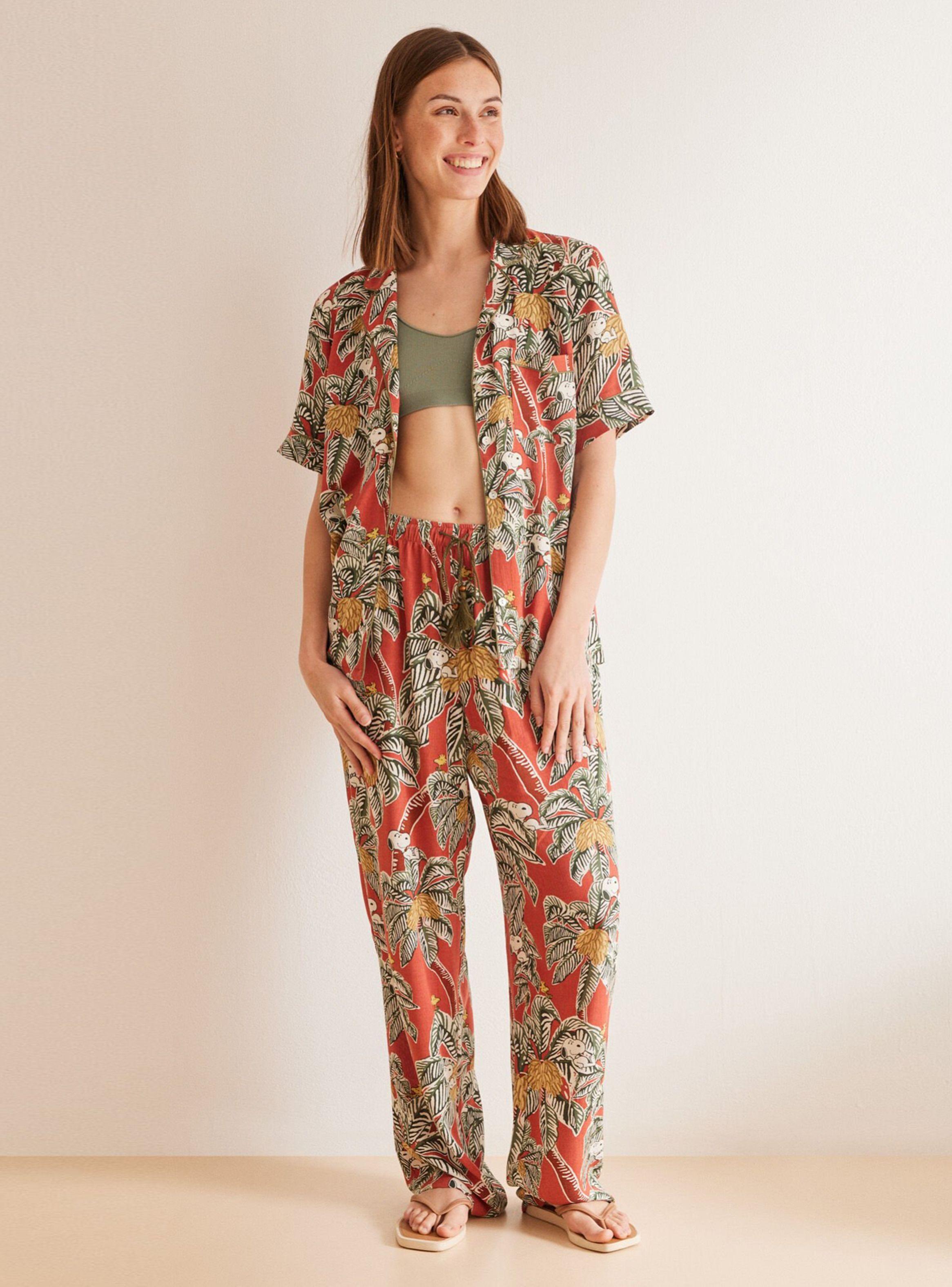 Pijama Camisero Tropical Snoopy-0