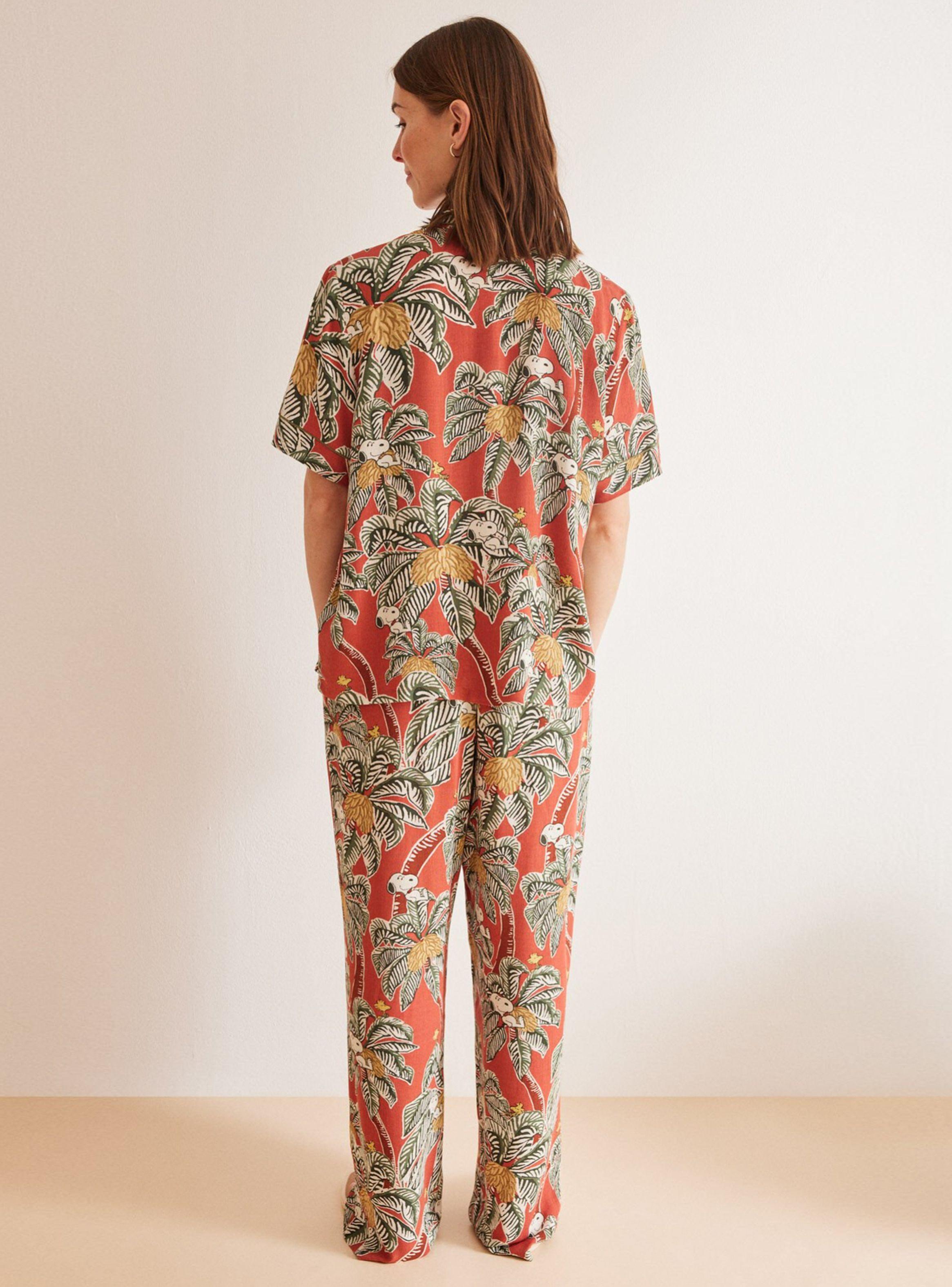 Pijama Camisero Tropical Snoopy-1