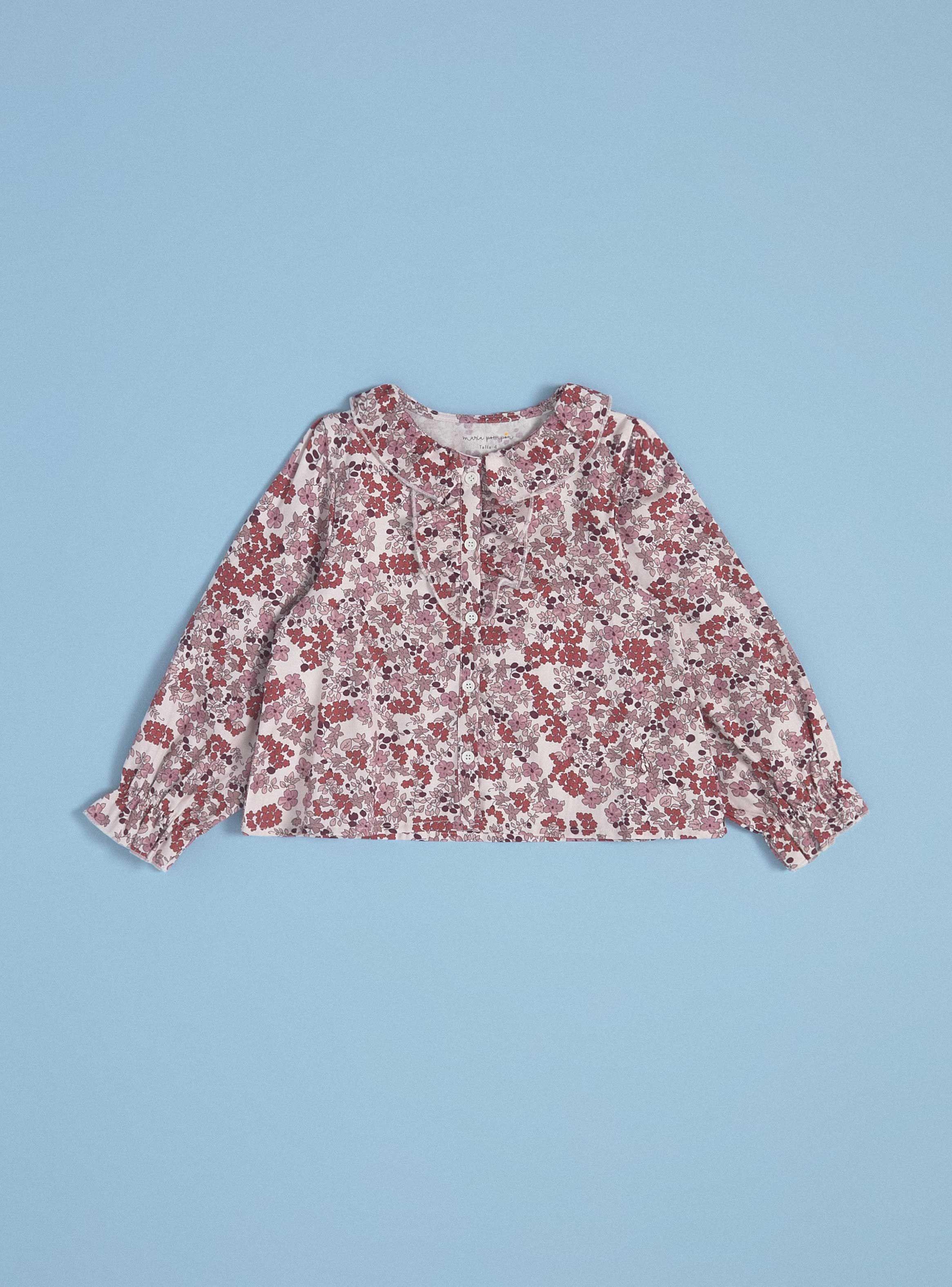 Blusa Vuelos Frontales, Estampado Floral-0