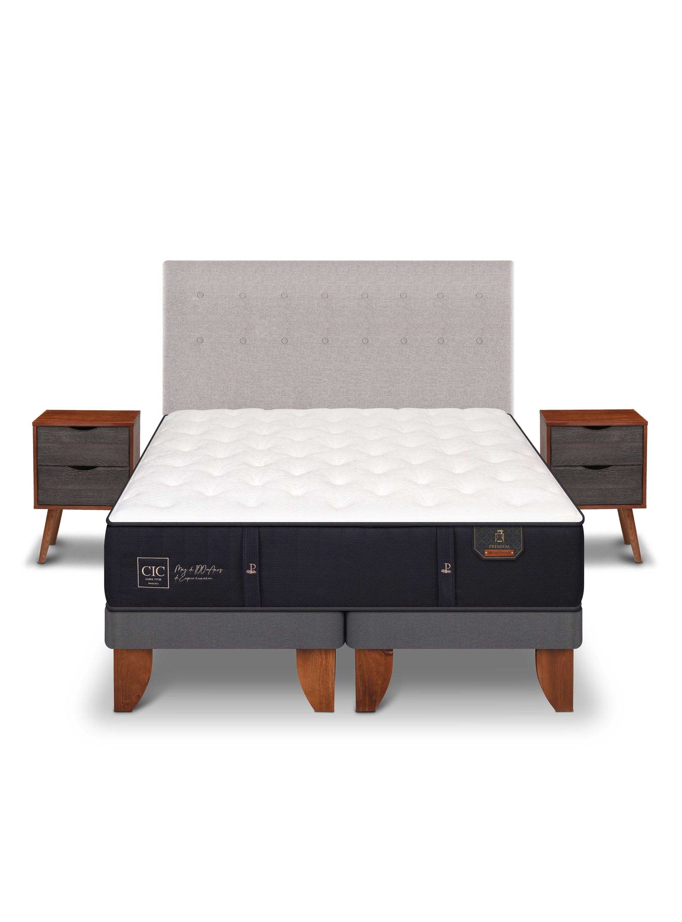 Cama Europea Premium King Tigris + Set Muebles-2
