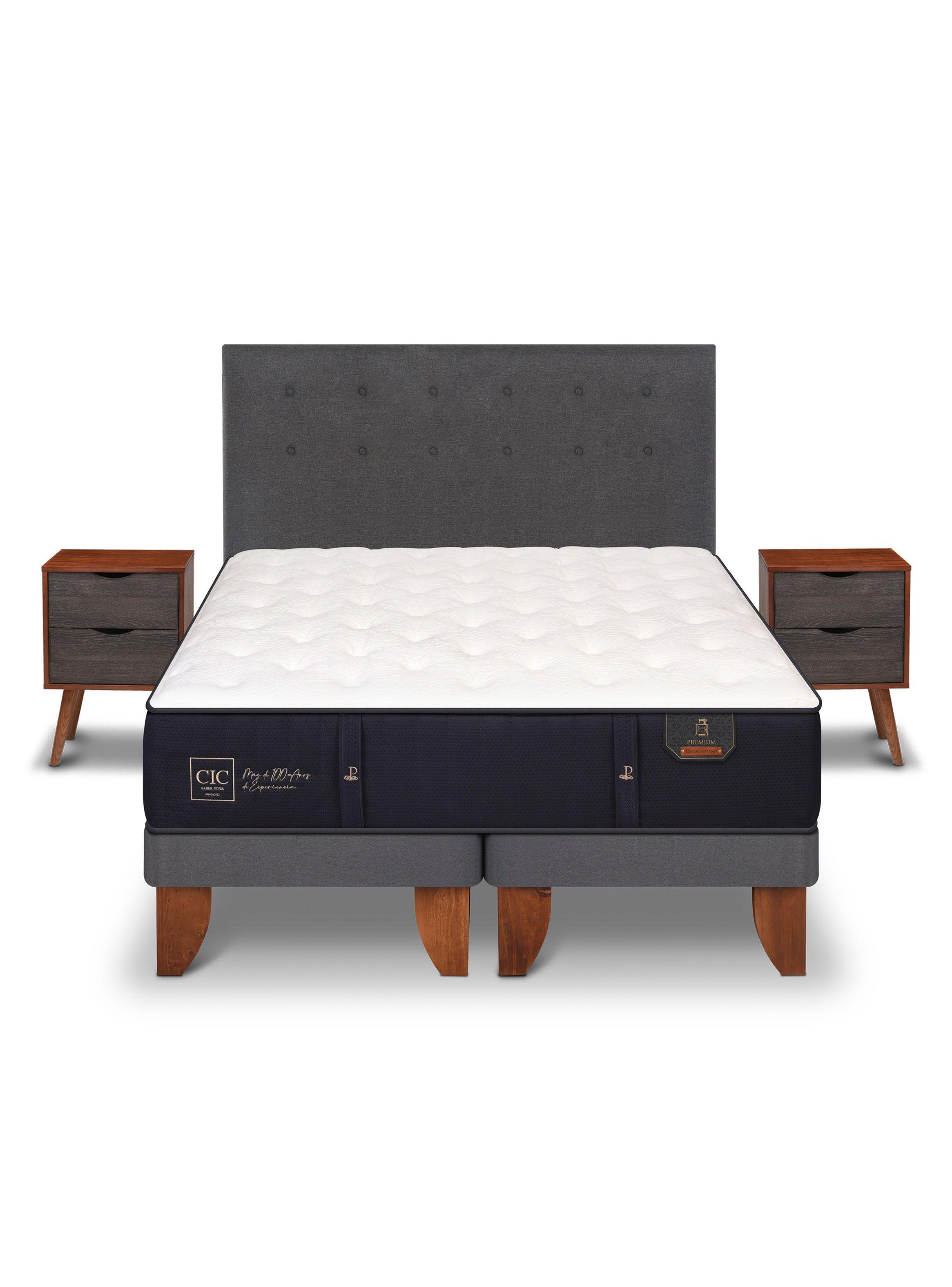 Cama Europea Premium 2 Plazas Base Dividida Eufrates + Set Muebles-2
