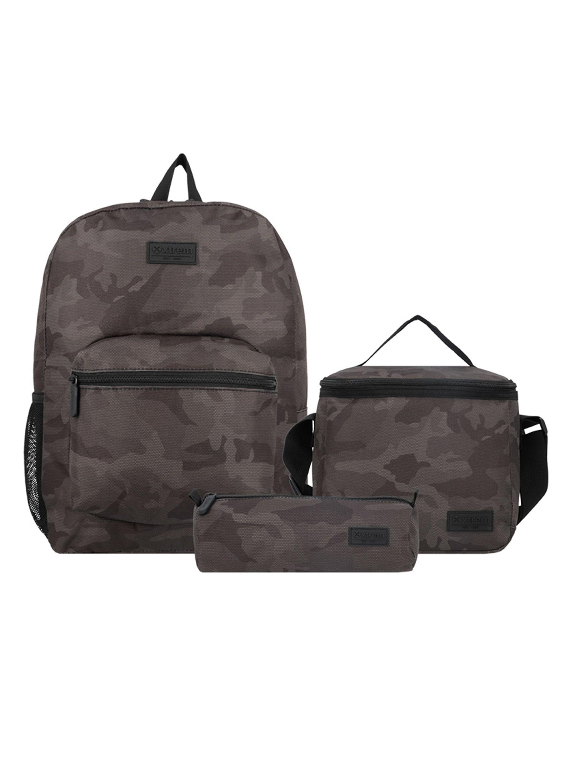 Triple Pack 5Xt Mochila Niño Verde Militar-0