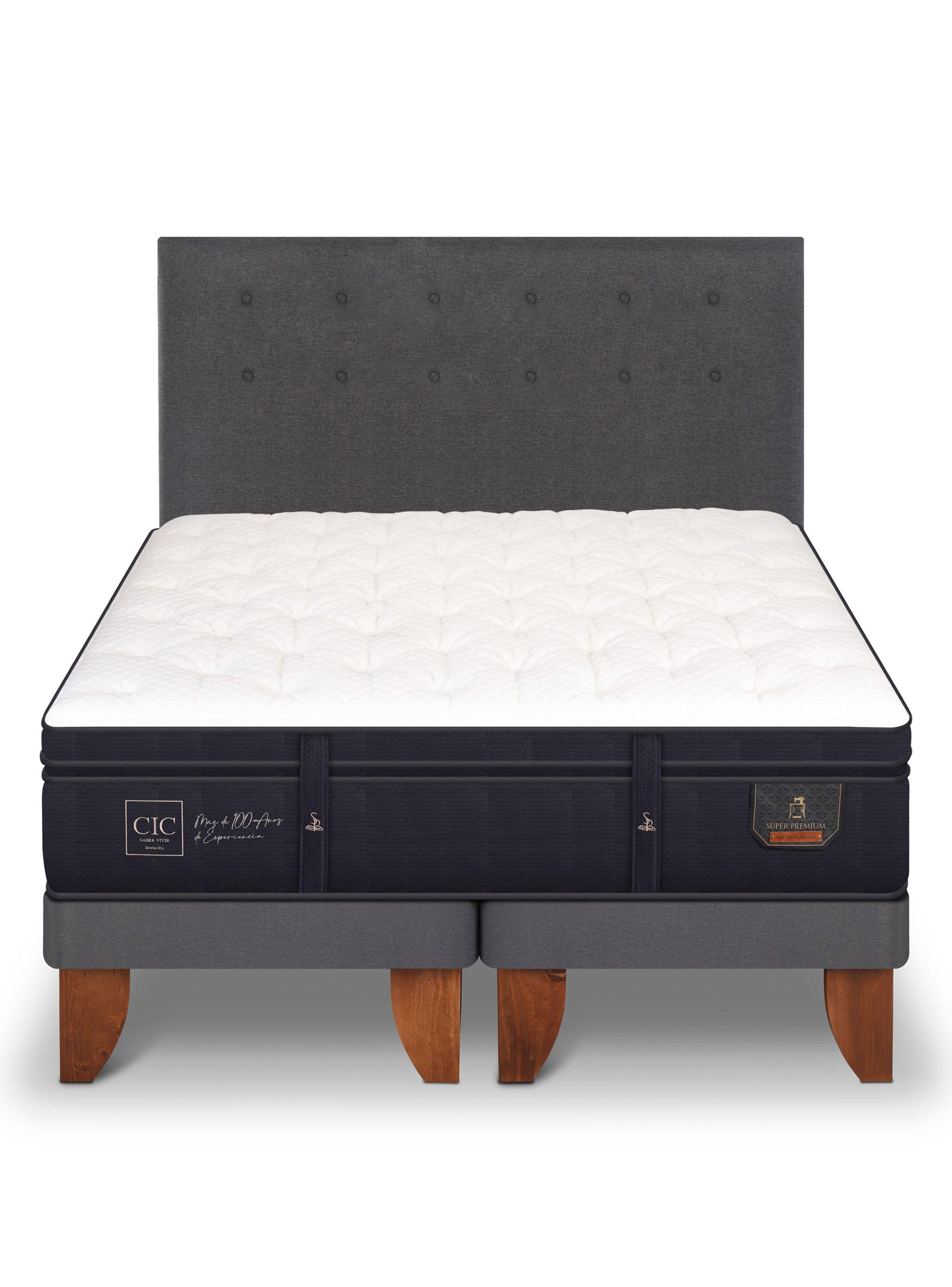Cama Europea Super Premium 2 Plazas Base Dividida + Respaldo Eufrates-2