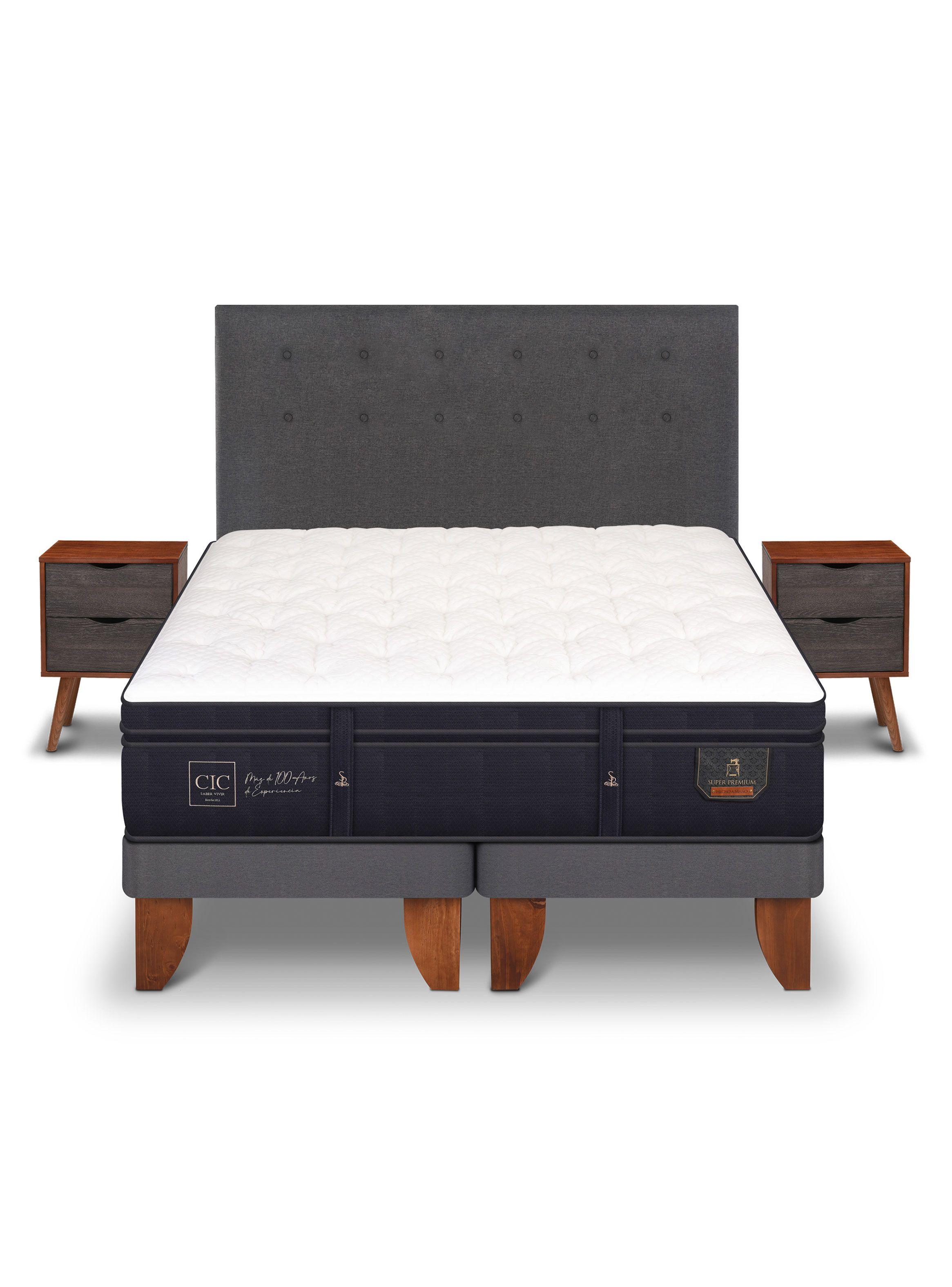Cama Europea Super Premium 2 Plazas Base Dividida Eufrates + Set Muebles-2