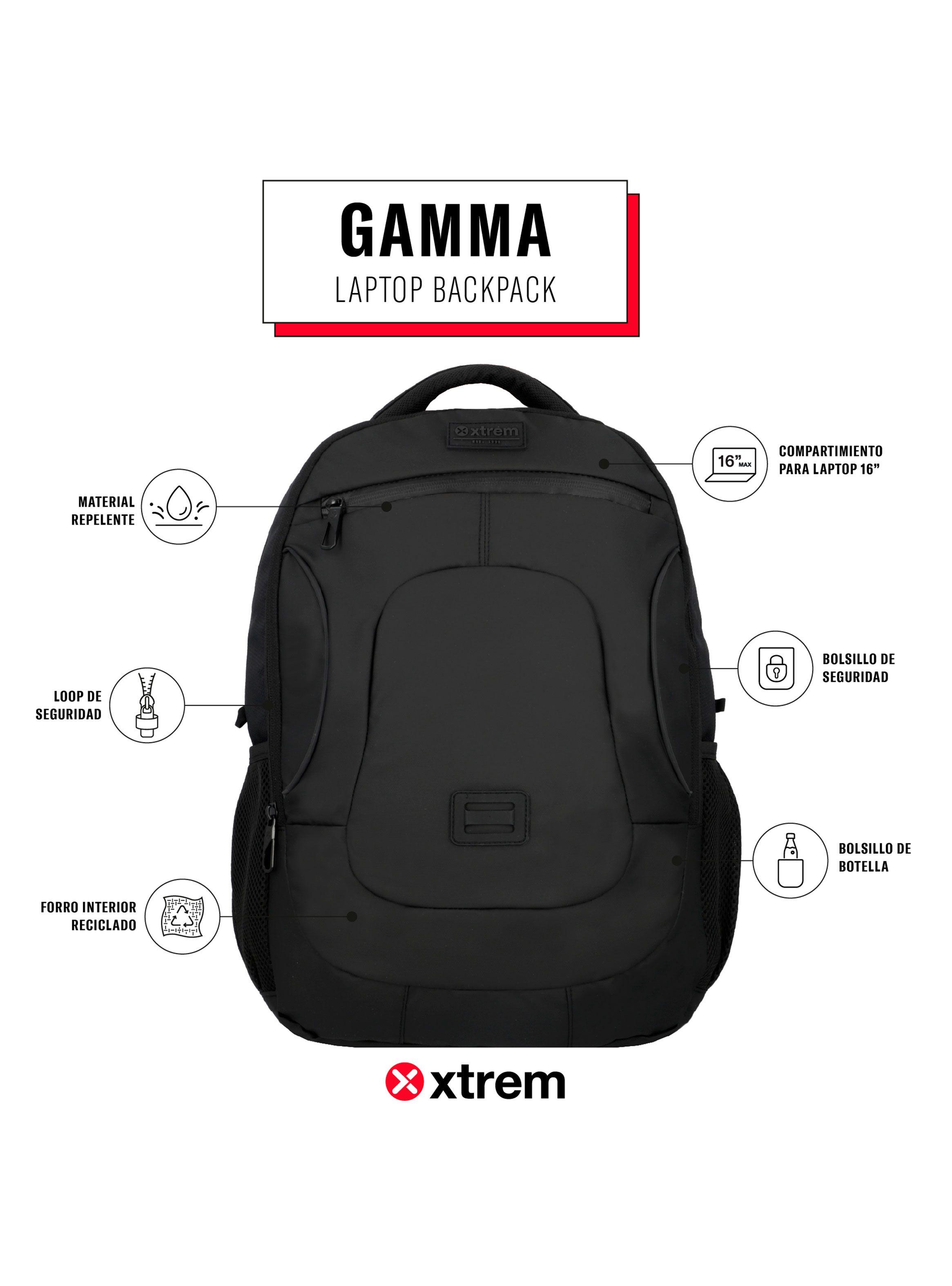 Mochila Notebook Gamma 5Xt Negro 16"-1
