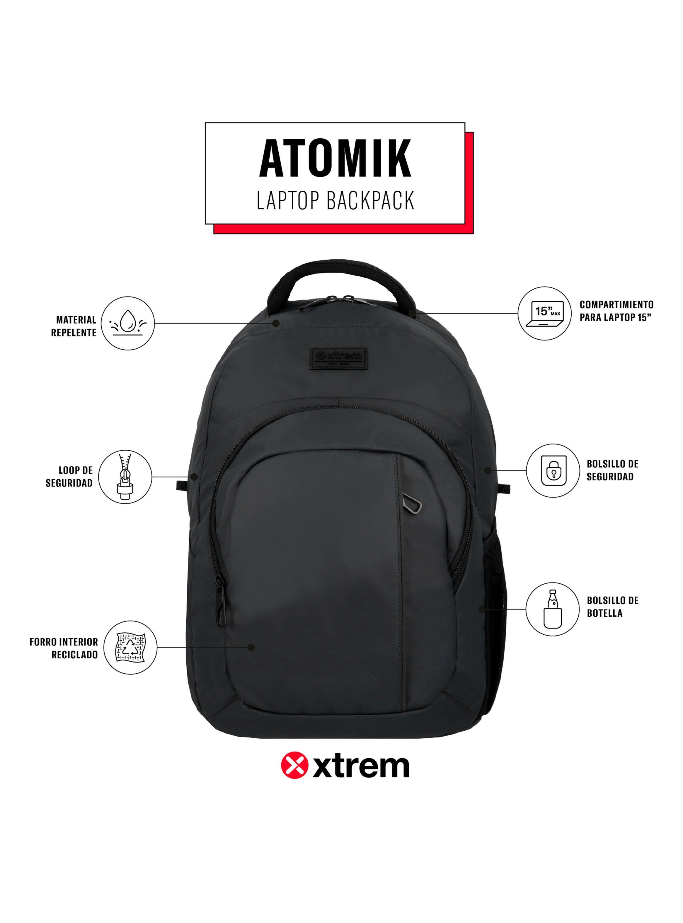 Mochila Notebook Atomik 5Xt Negro 15"-1