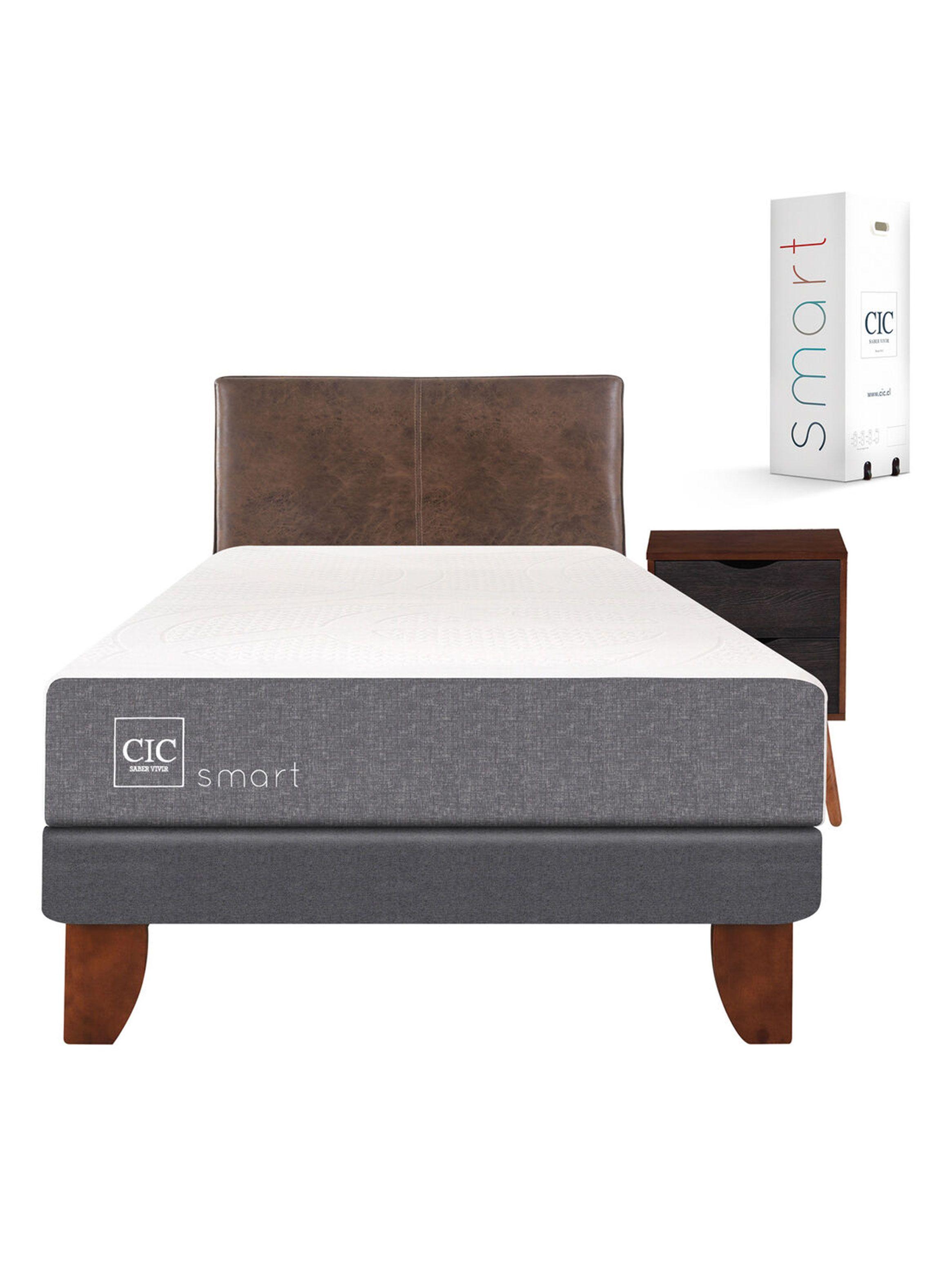 Cama Europea Smart 1.5 Plazas + Set Muebles Baker-1