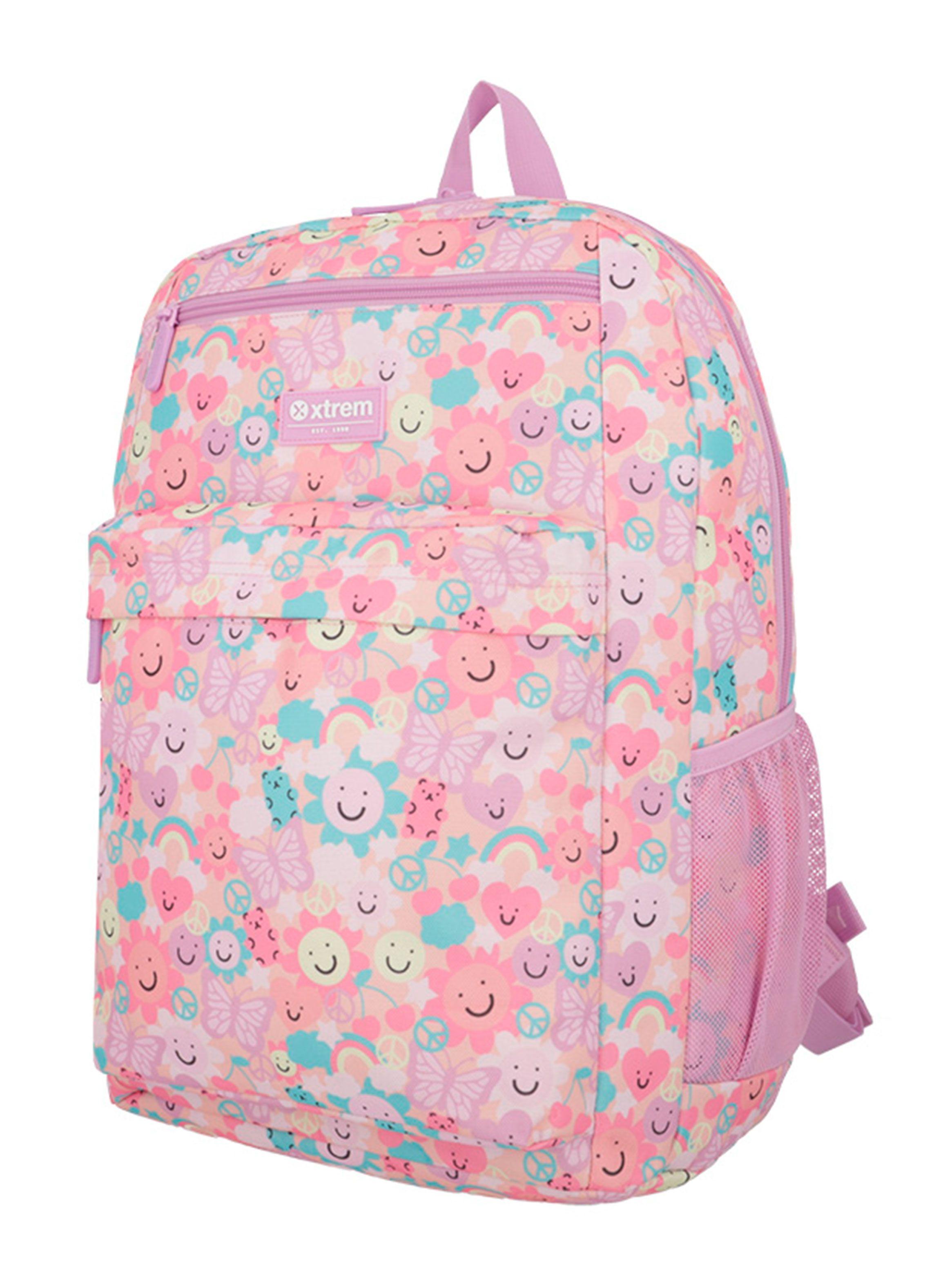 Megapack 2.0 5Xt Mochila Niña Flores Rosado-1