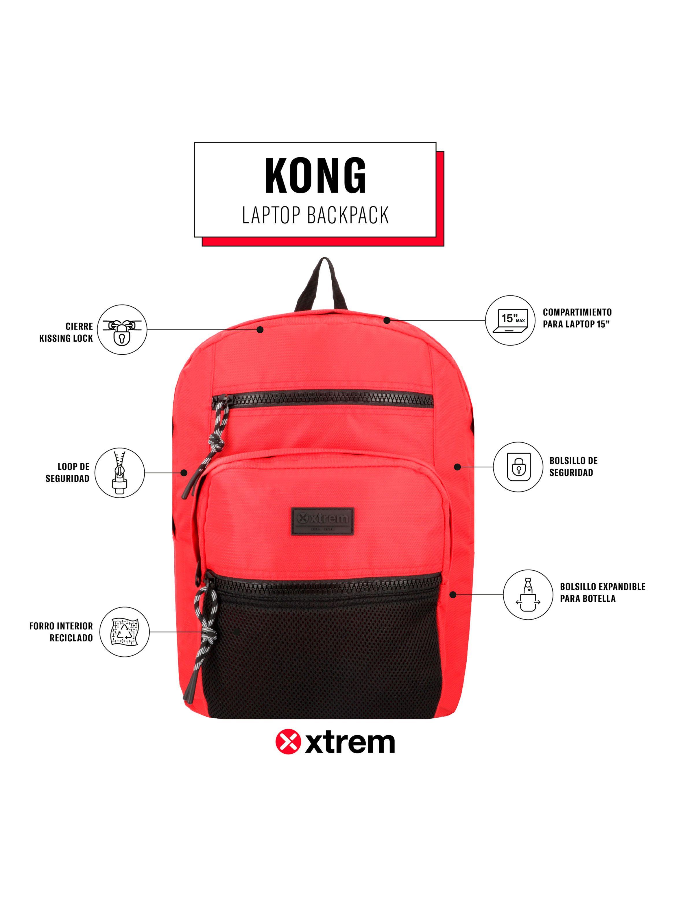Mochila Notebook Kong 5Xt Rojo 15"-1