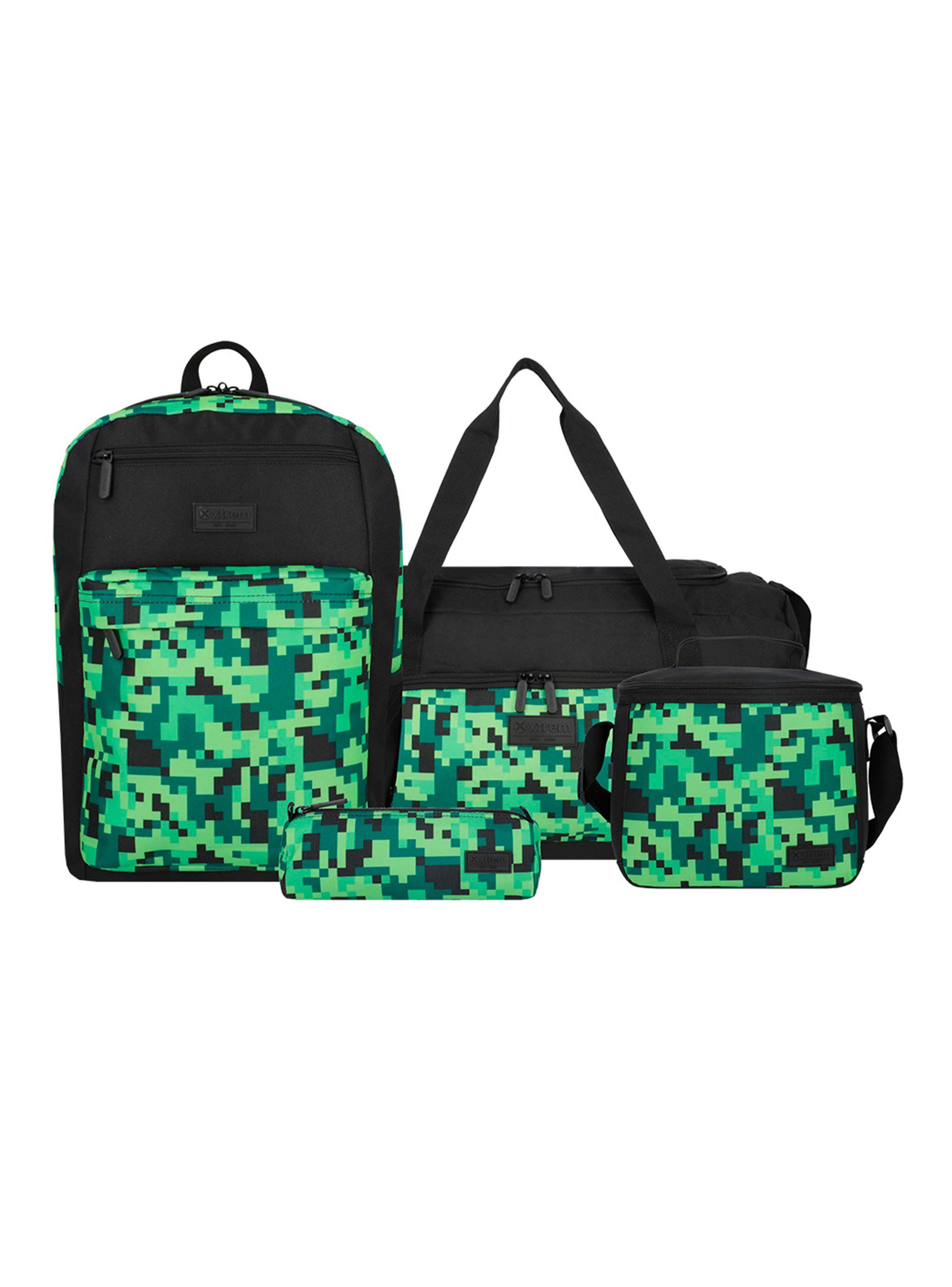Megapack 2.0 5Xt Mochila Niño Pixels Verde-0