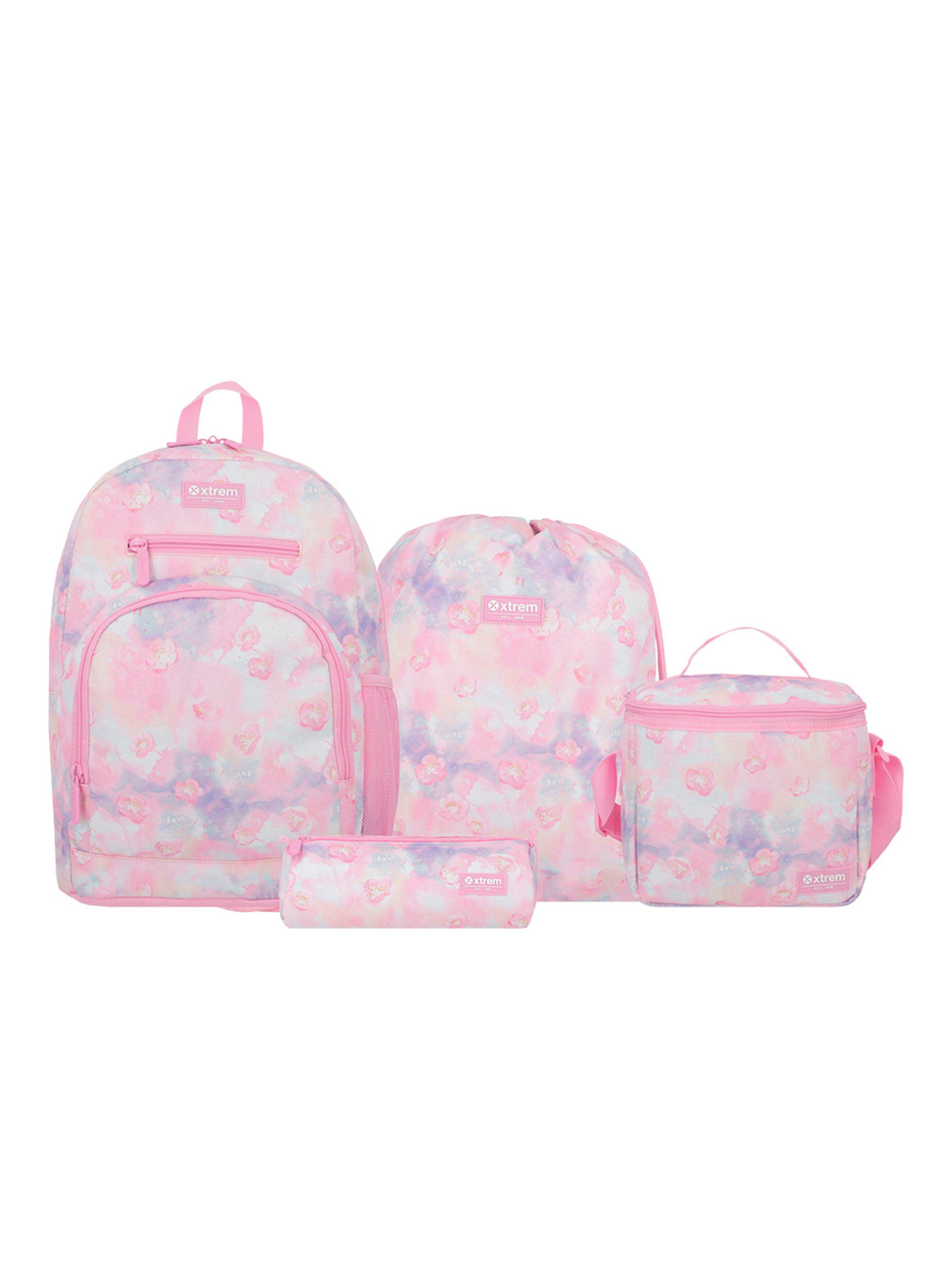 Multipack 5Xt Mochila Niña Flores Rosado-0