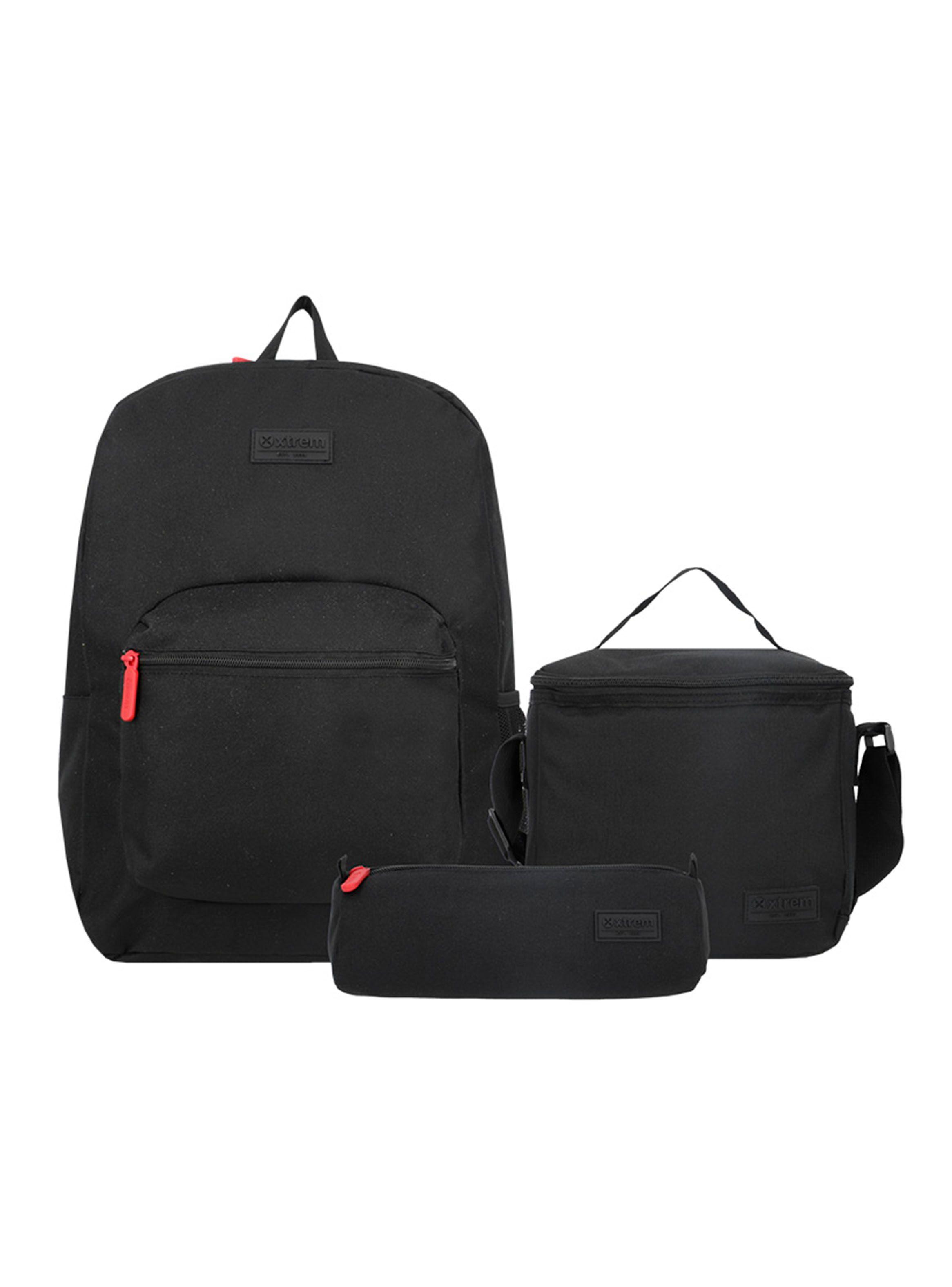 Triple Pack 5Xt Mochila Niño Negro/Rojo-0