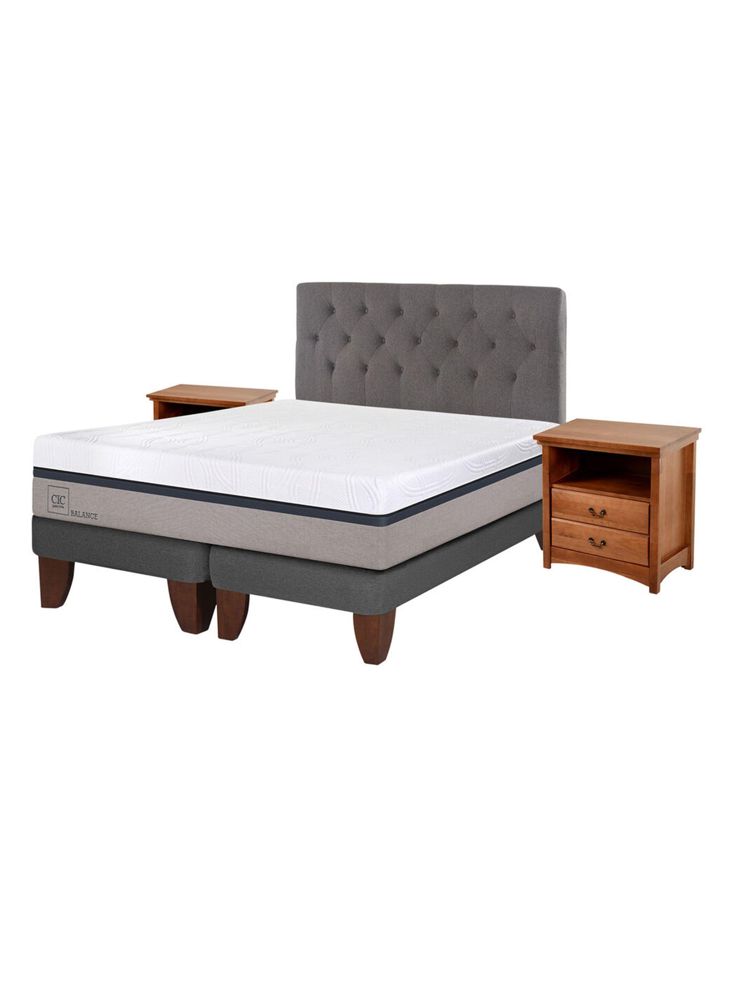 Cama Europea Balance 2 Plazas Base Dividida + Set Muebles Kavery-0
