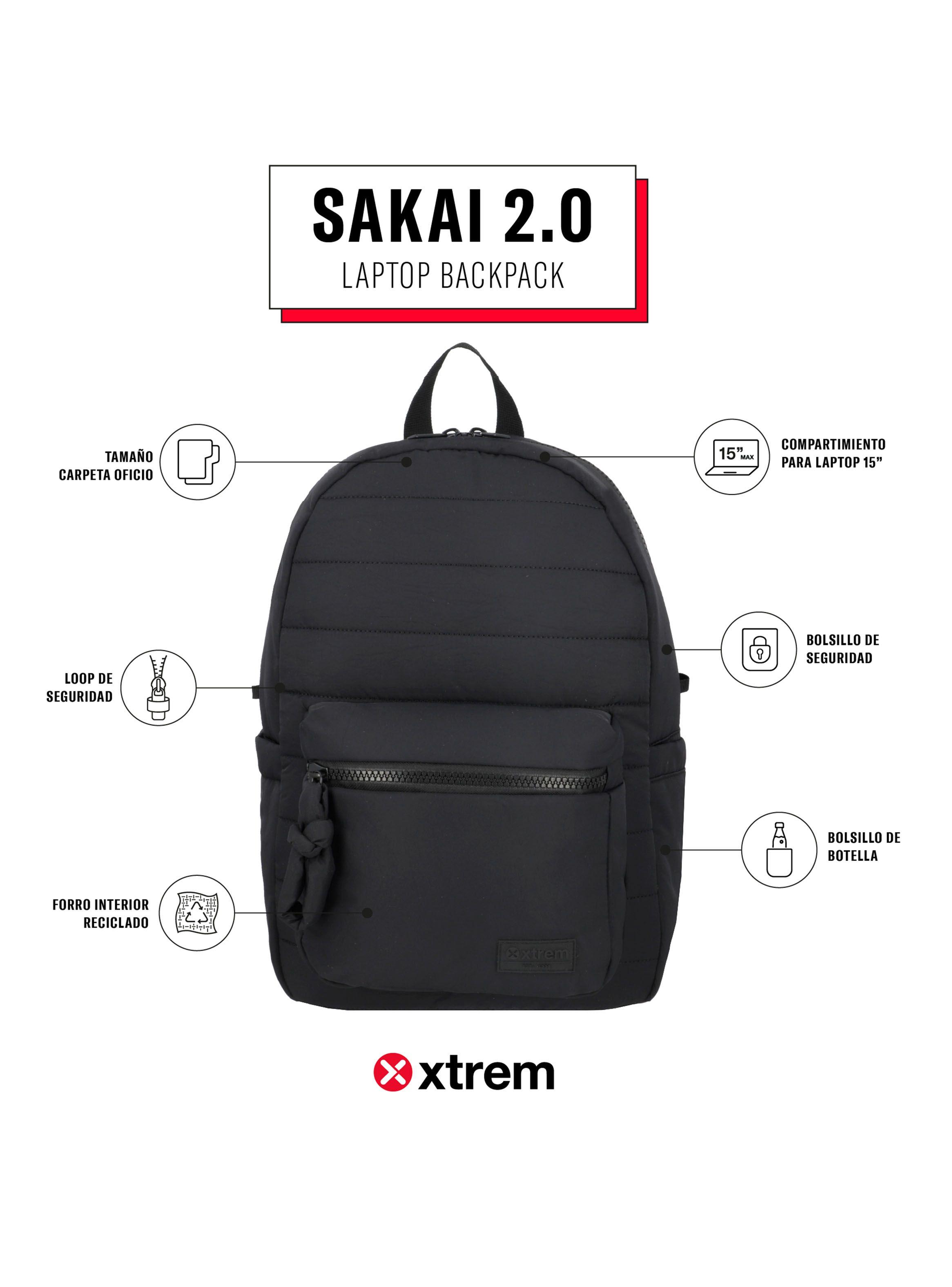 Mochila Notebook Sakai 2.0 5Xt Negro 15"-1