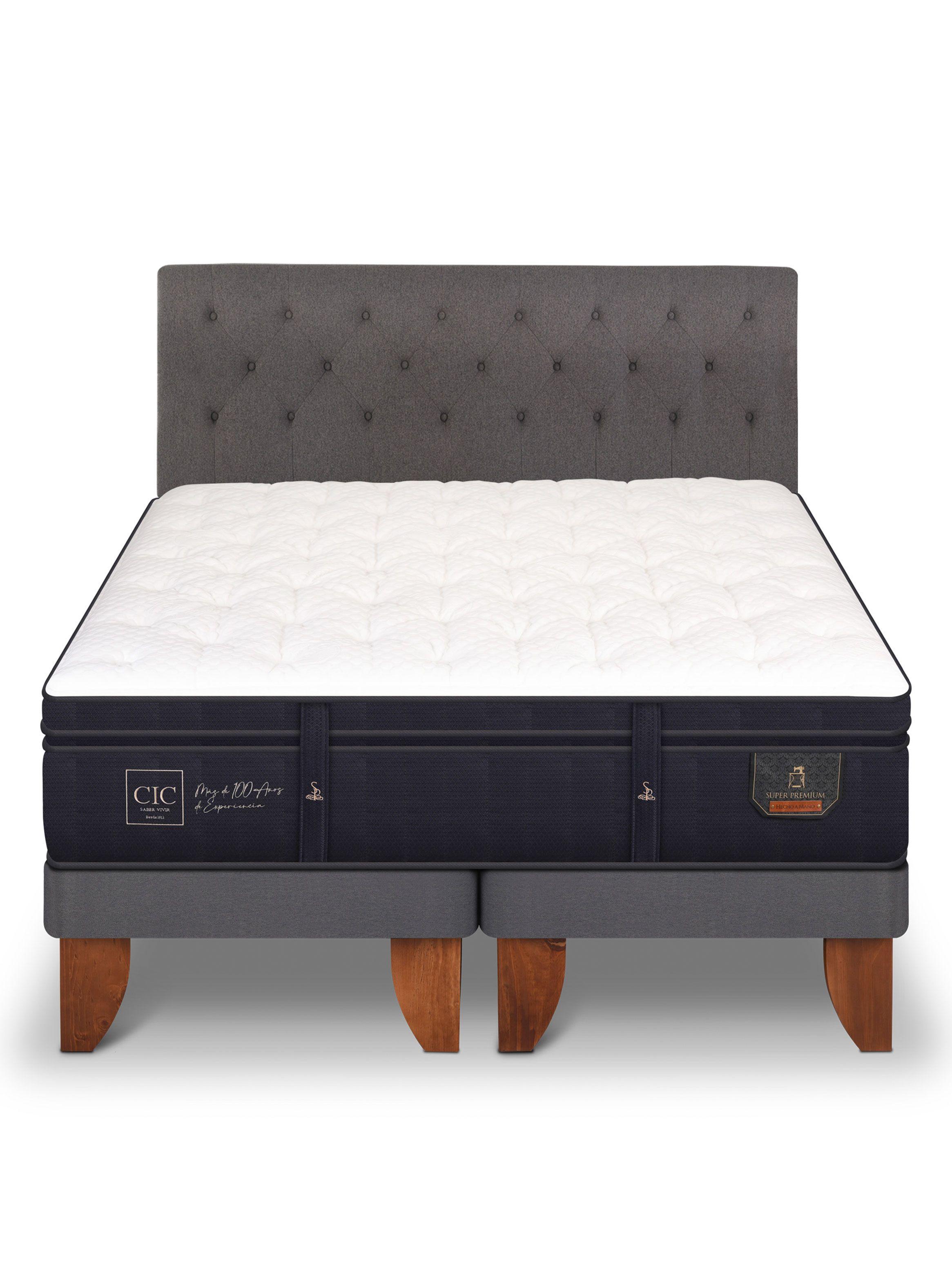 Cama Europea Super Premium King + Respaldo Kavery-2