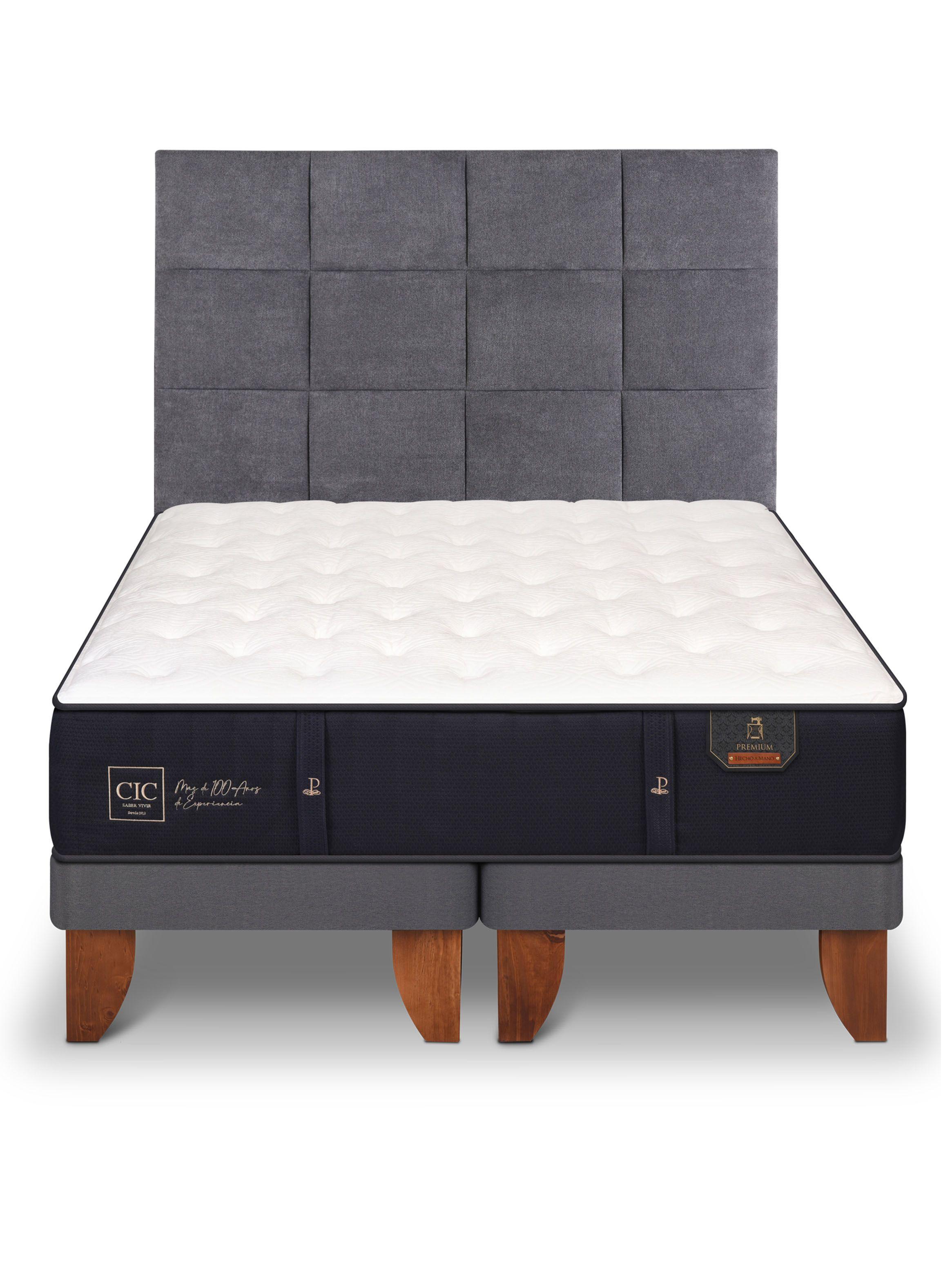 Cama Europea Premium 2 Plazas Base Dividida Tamesis + Set Muebles-2