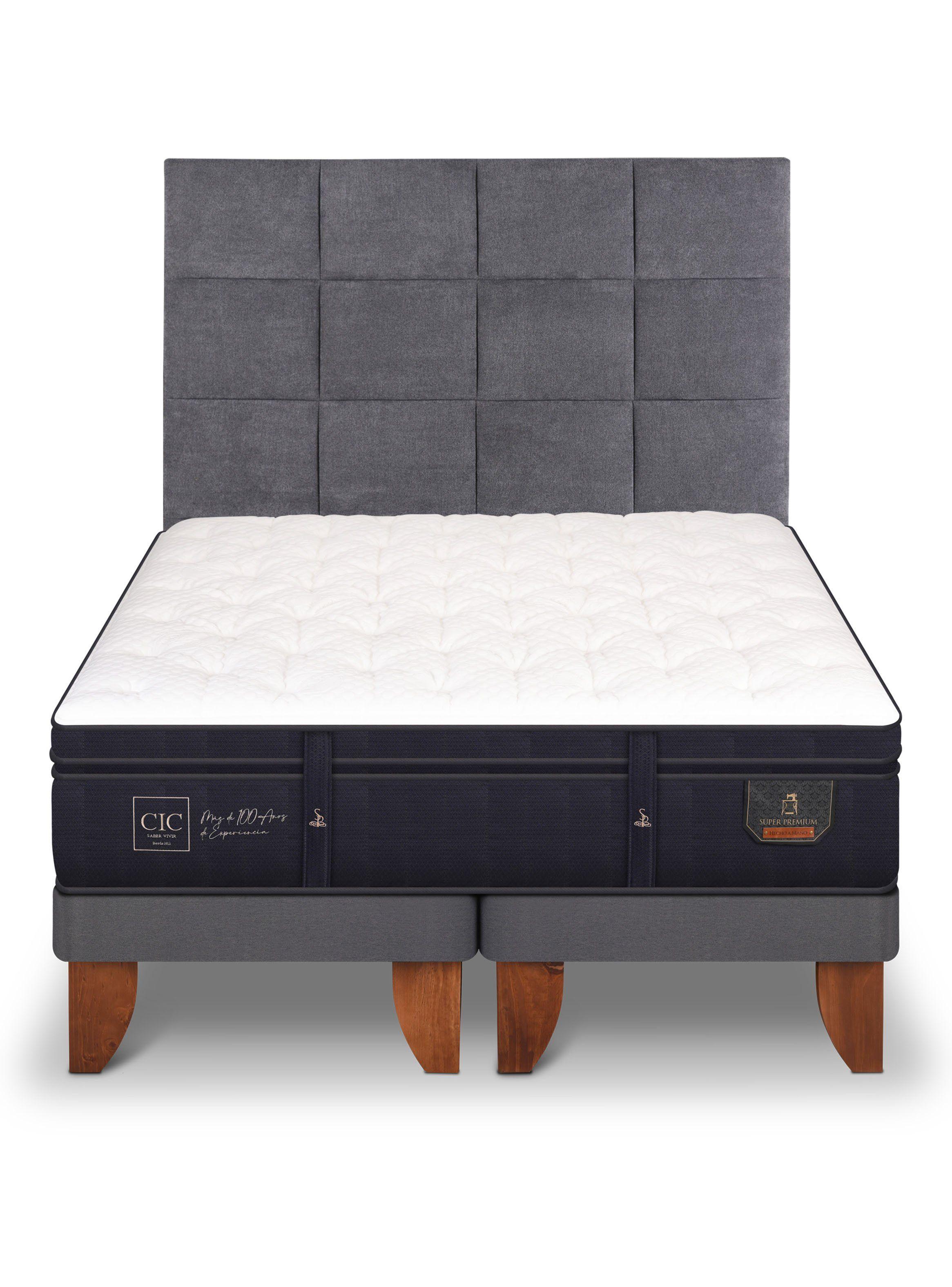 Cama Europea Super Premium King + Respaldo Tamesis-2
