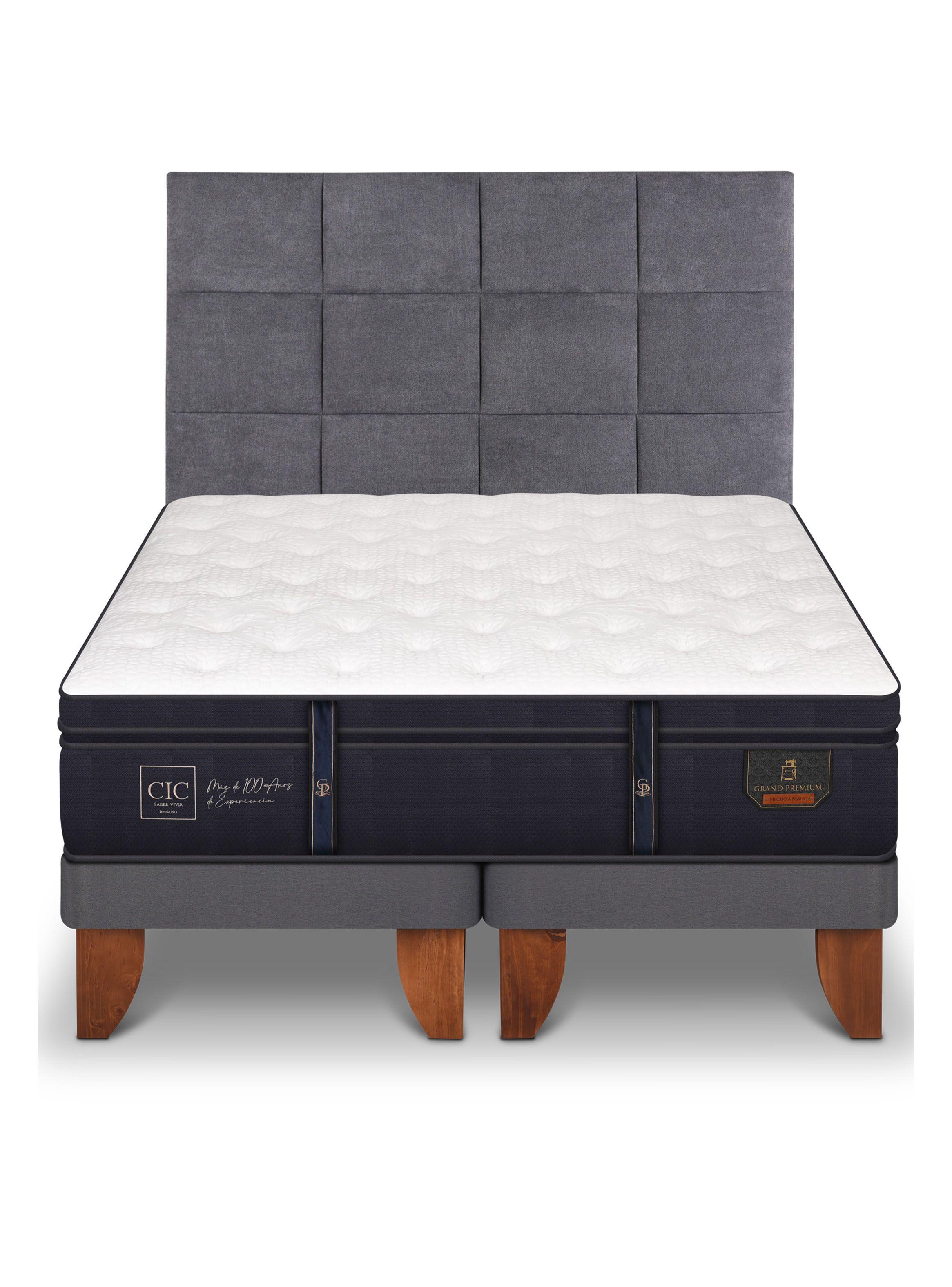 Cama Europea Grand Premium King + Respaldo Tamesis-2