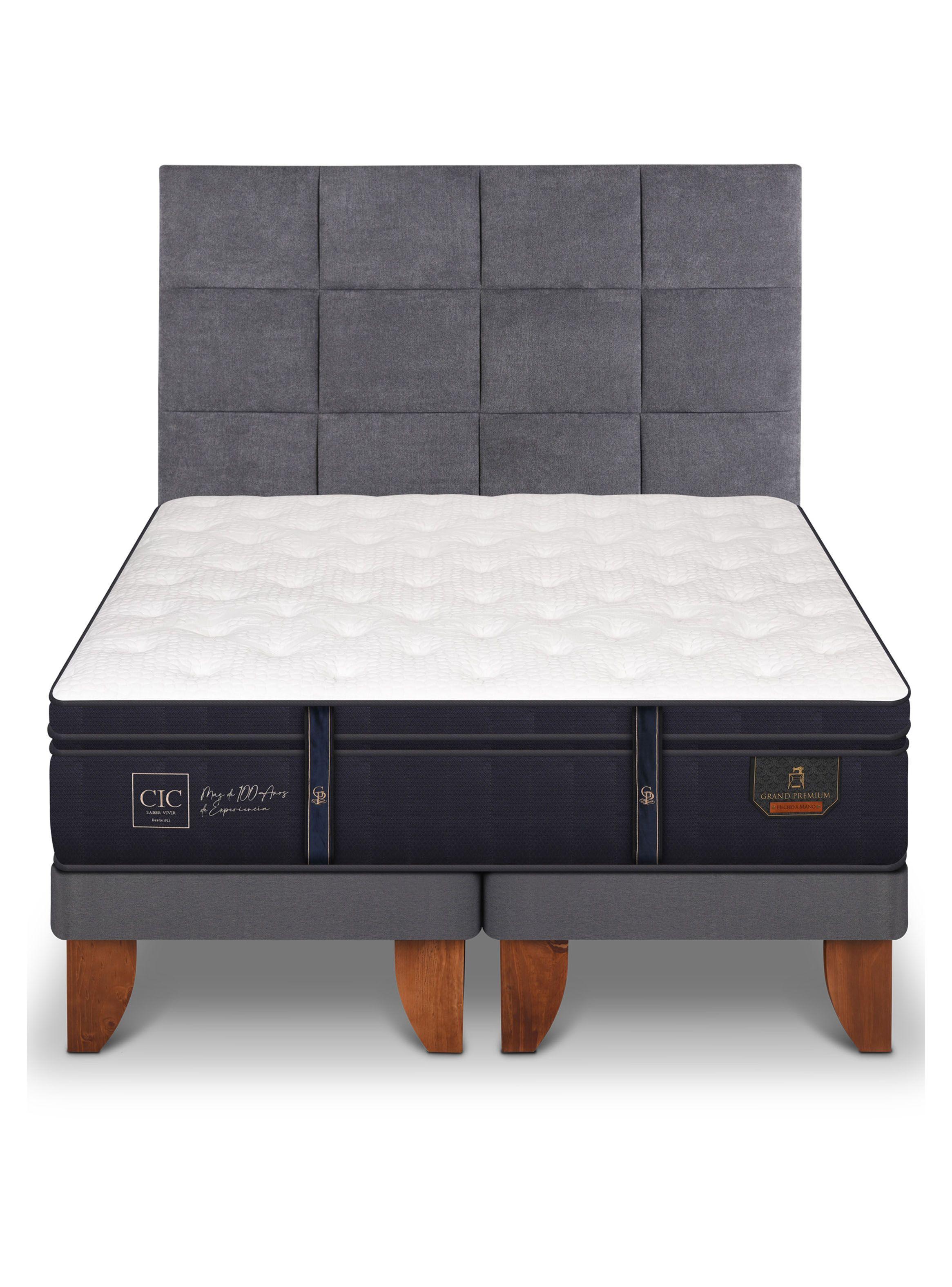Cama Europea Grand Premium Super King + Respaldo Tamesis-2