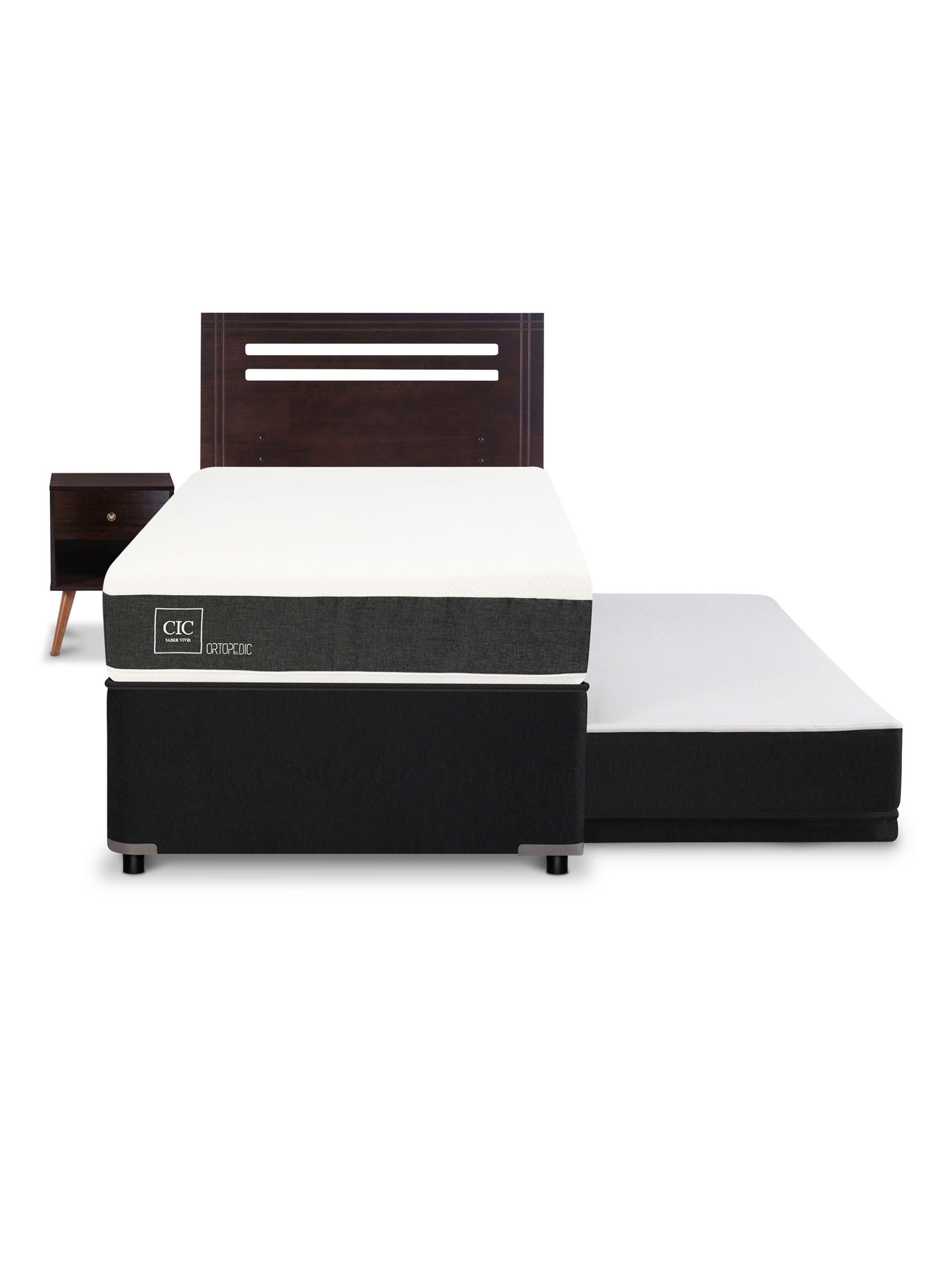 Diván Cama New Ortopedic Black 1.5 + Set Muebles New Munich-2