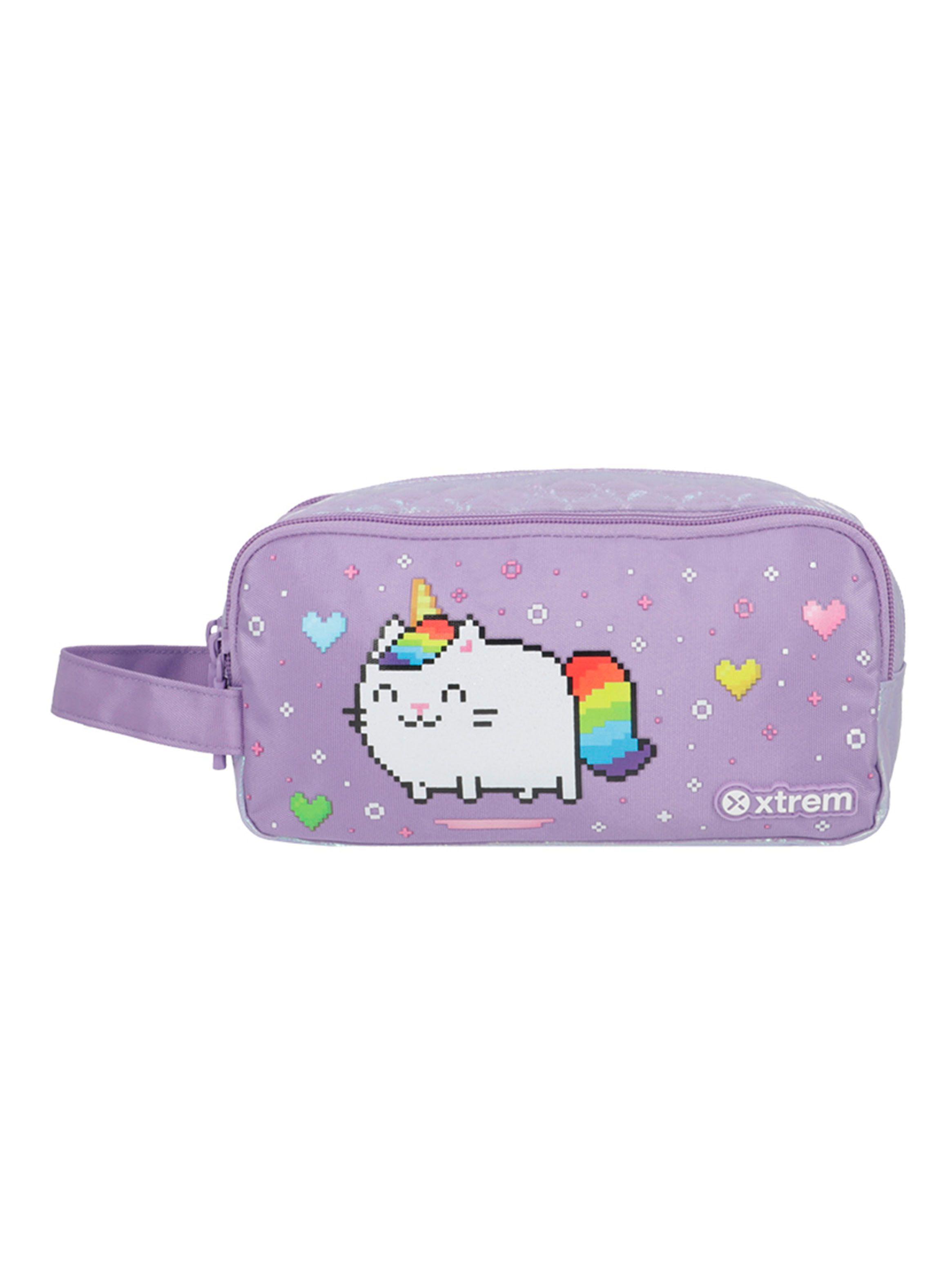 Estuche University+ 5Xt Gato Lila-0