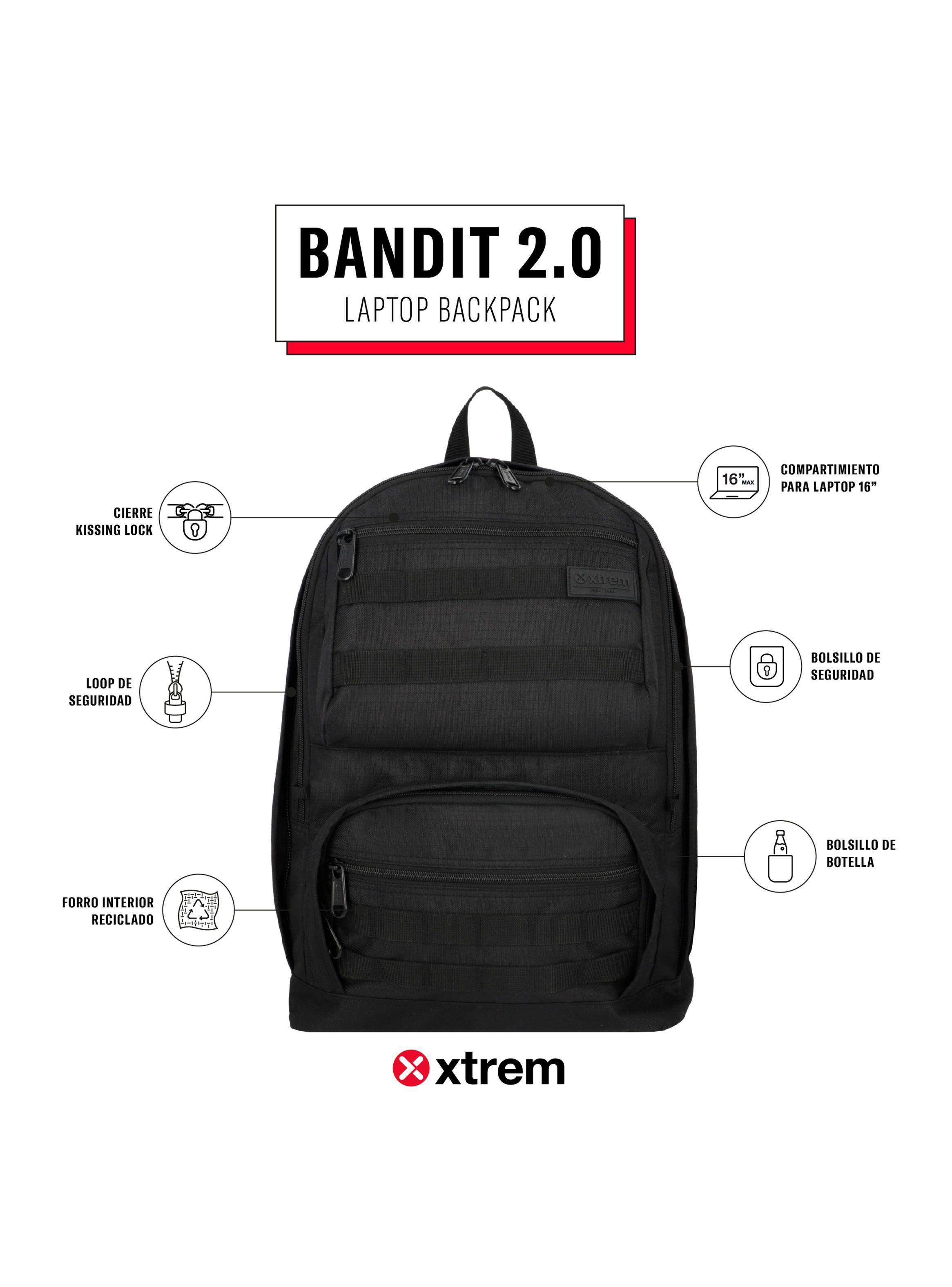Mochila Notebook Bandit 2.0 5Xt Negro 16"-1