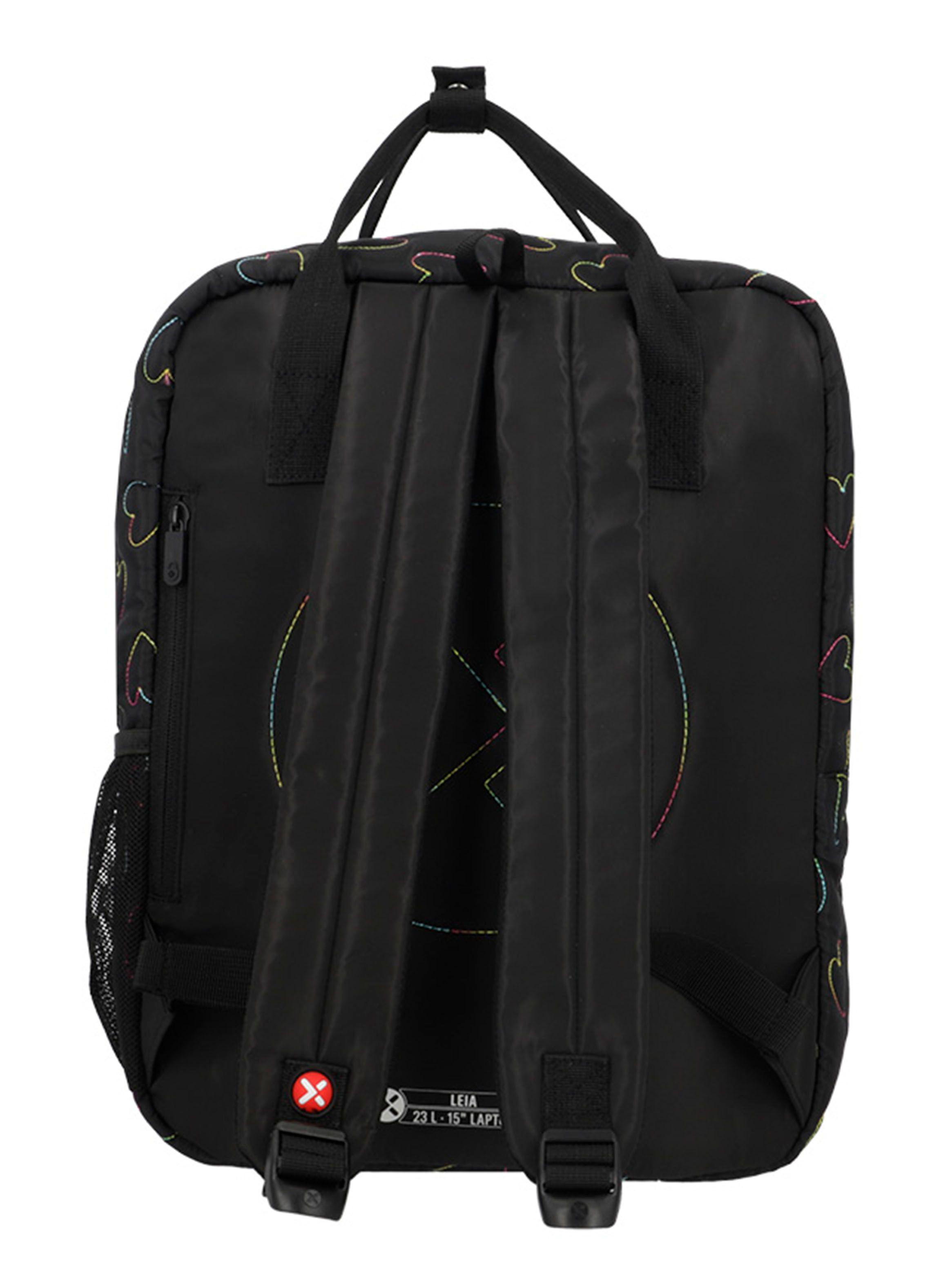 Mochila Notebook Leia 5Xt Corazones Negro 15"-1