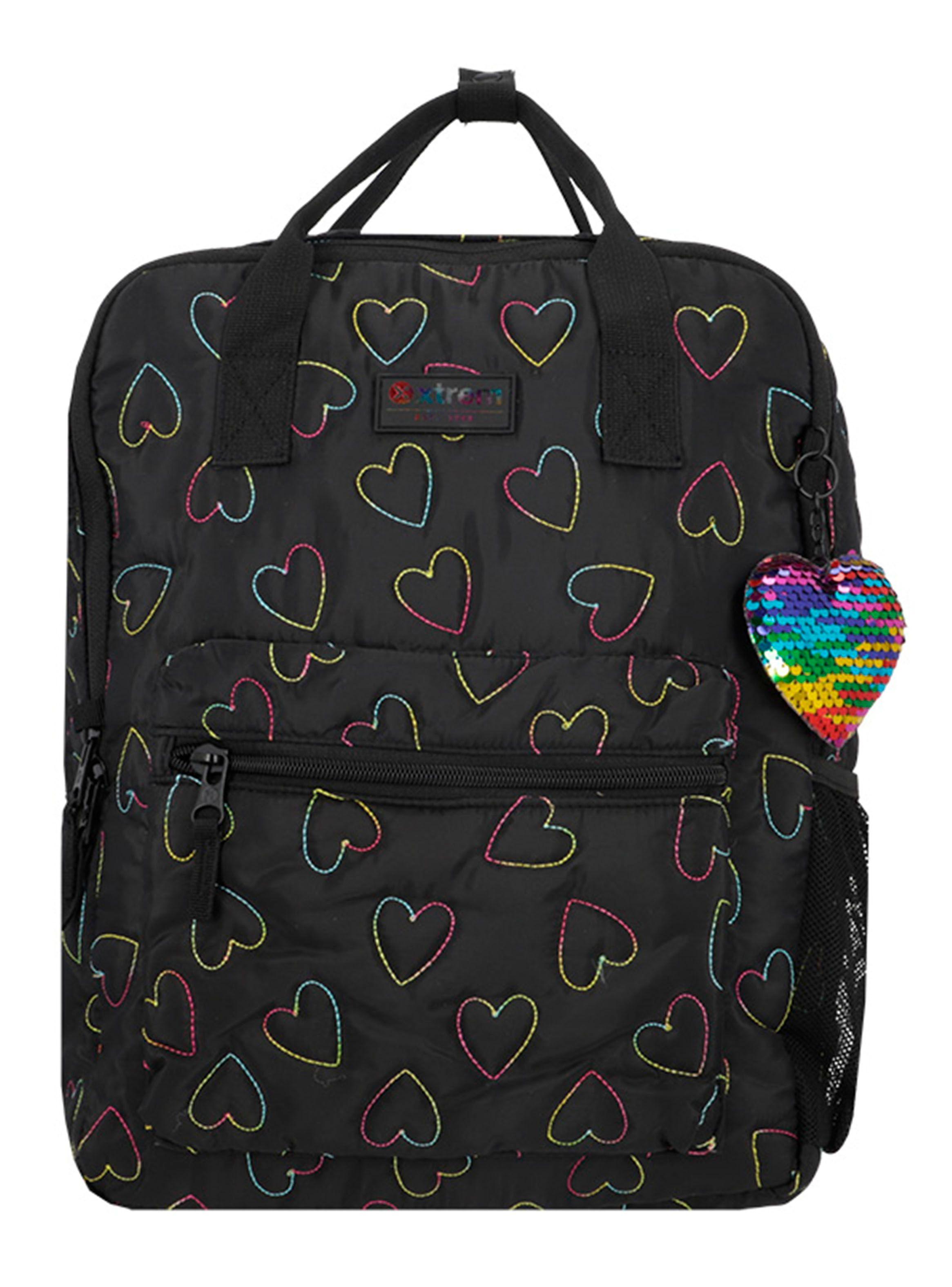 Mochila Notebook Leia 5Xt Corazones Negro 15"-0