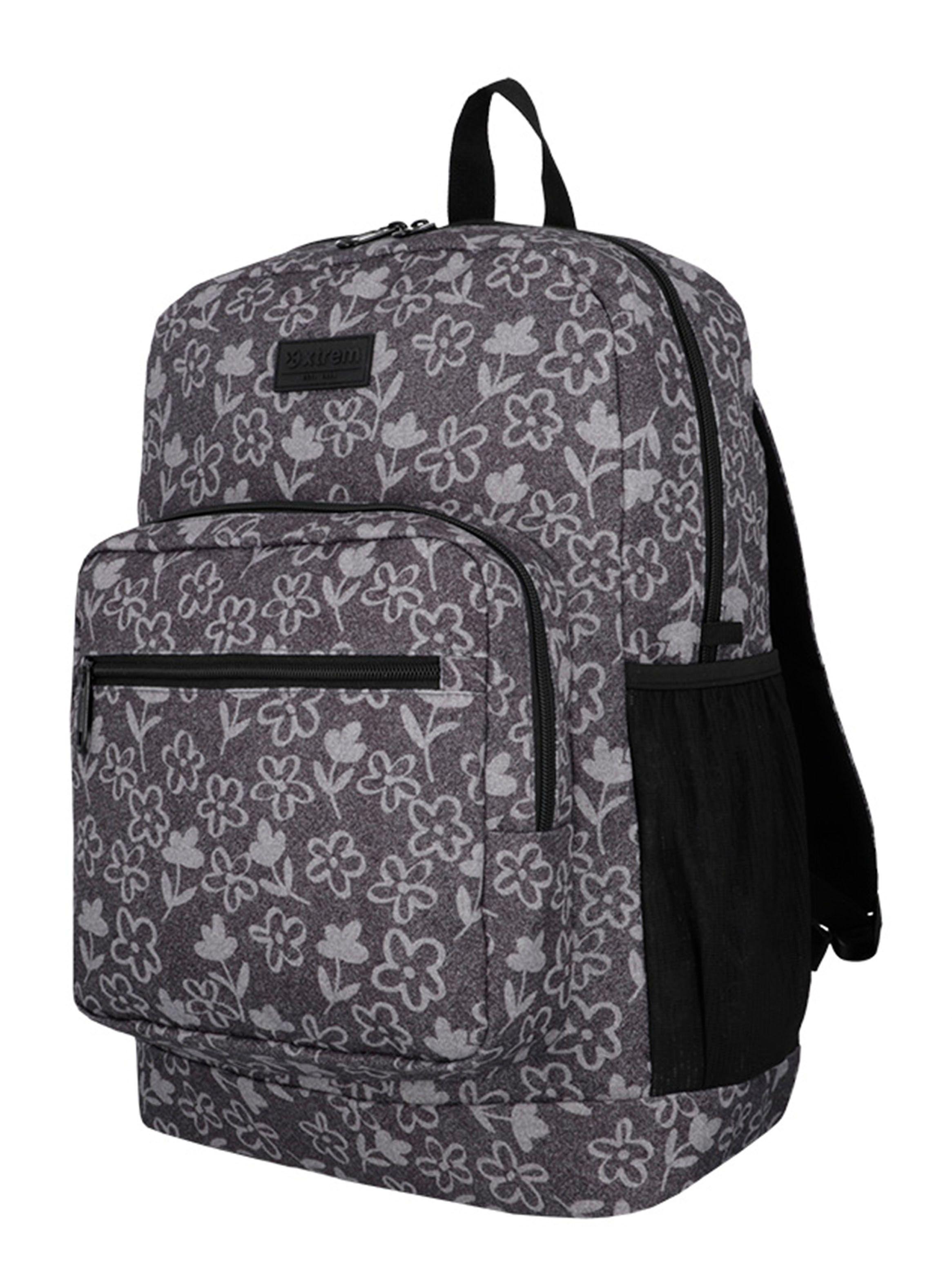 Mochila Notebook Everdale 5Xt Flores Negro 16"-2