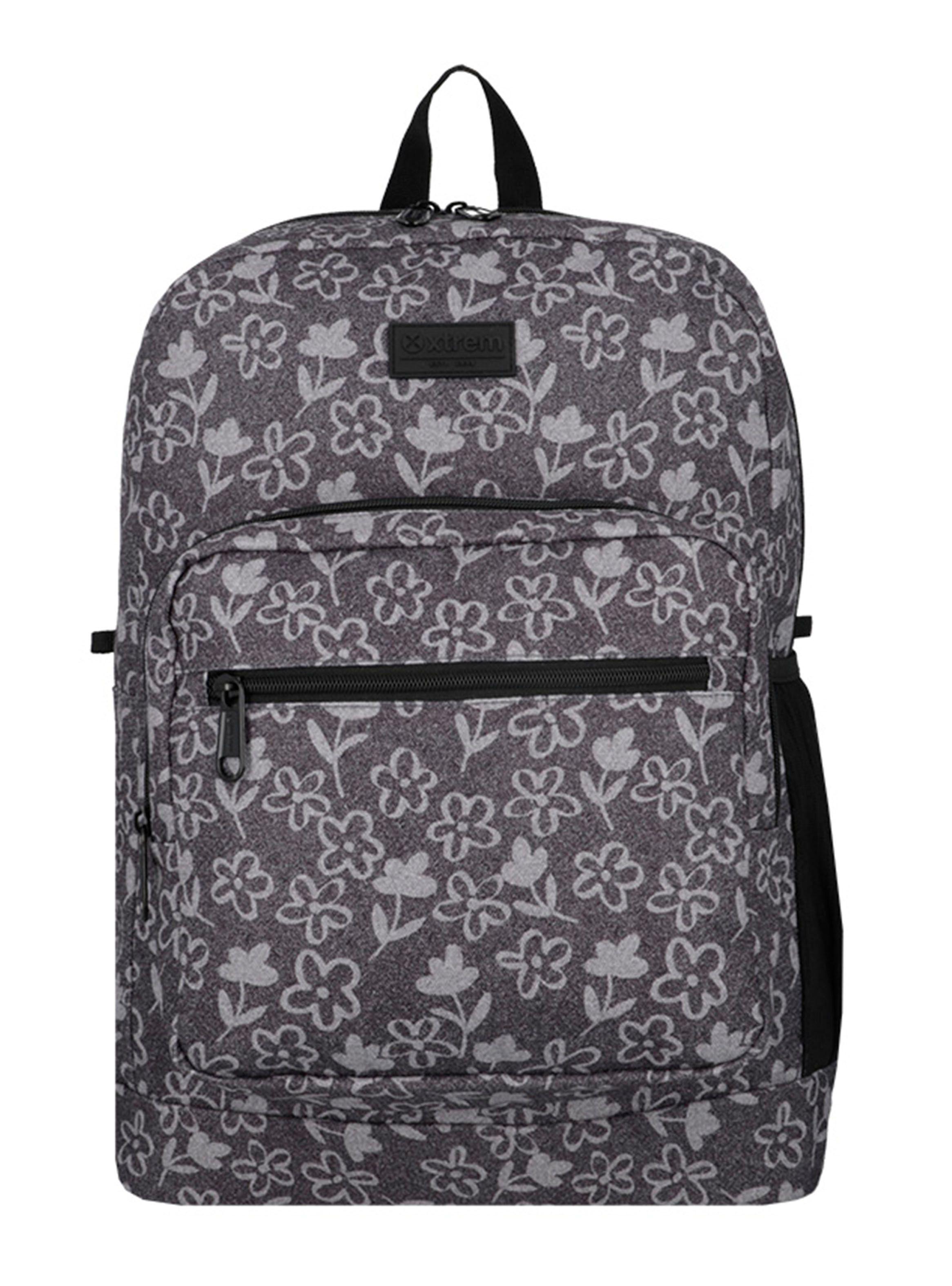 Mochila Notebook Everdale 5Xt Flores Negro 16"-0