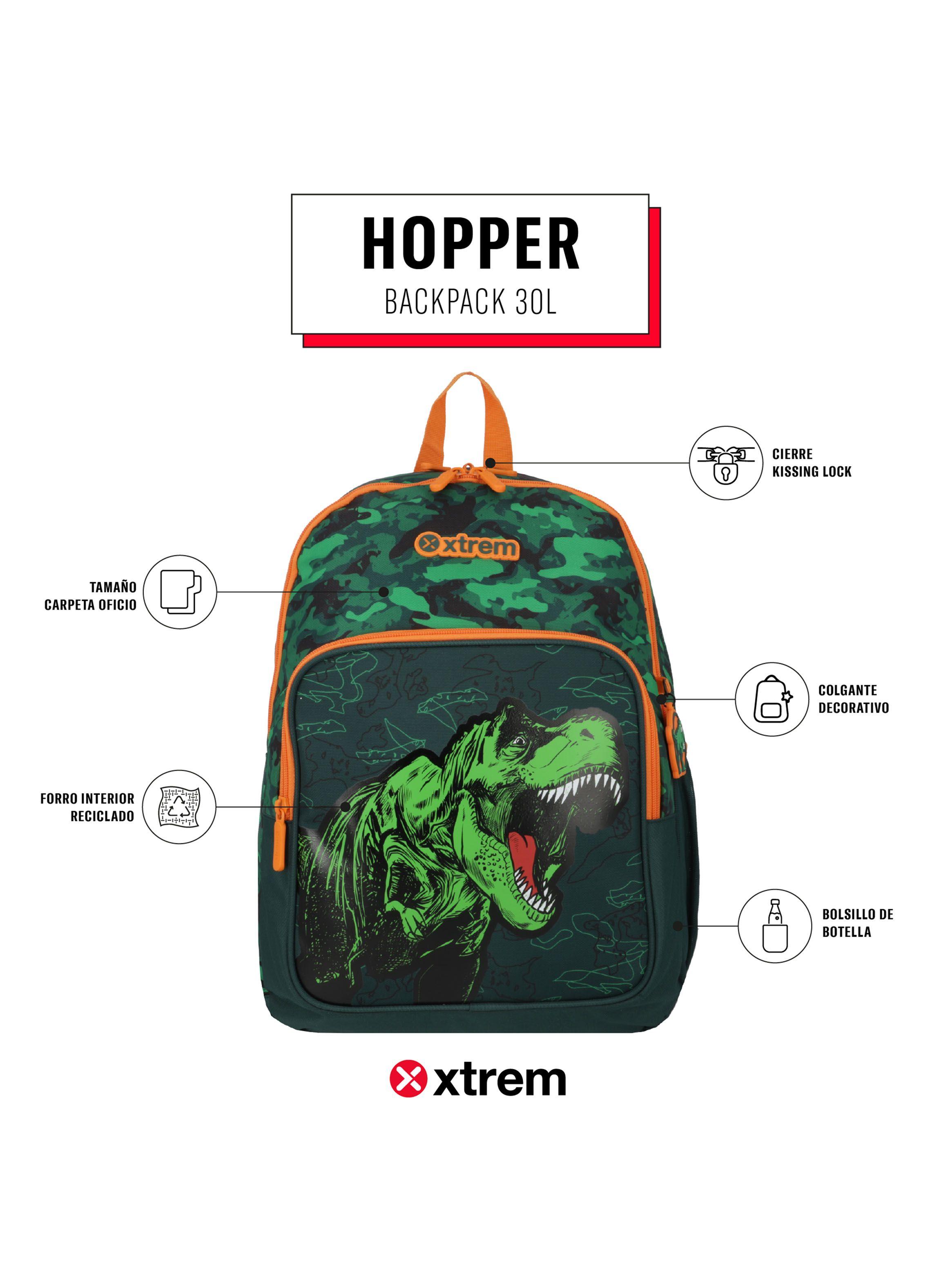 Mochila Hopper 5Xt Dino Verde-4