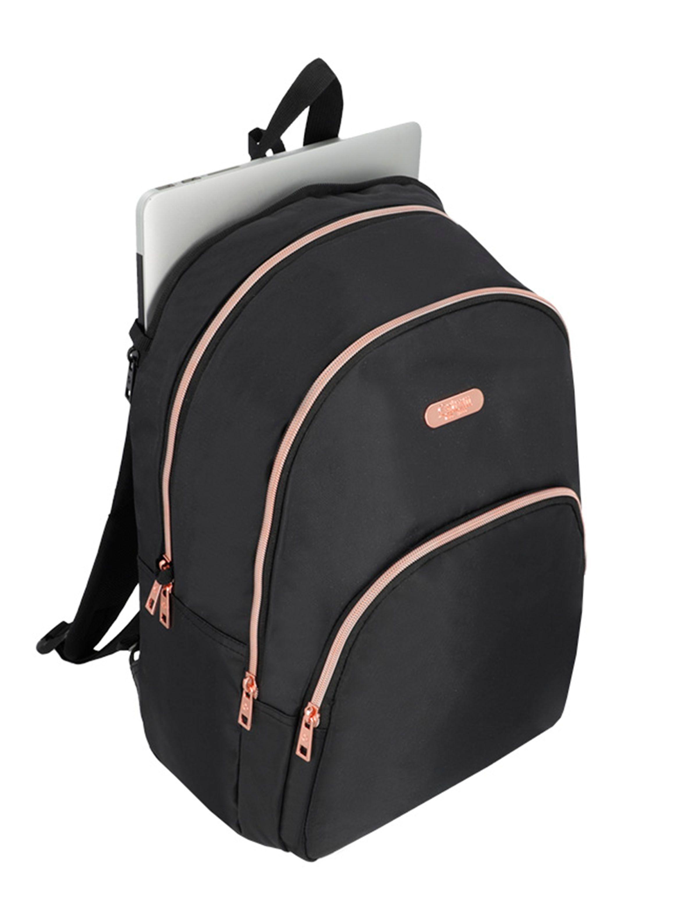 Mochila Notebook Kansas 5Xt Negro/Rose Gold 15"-3