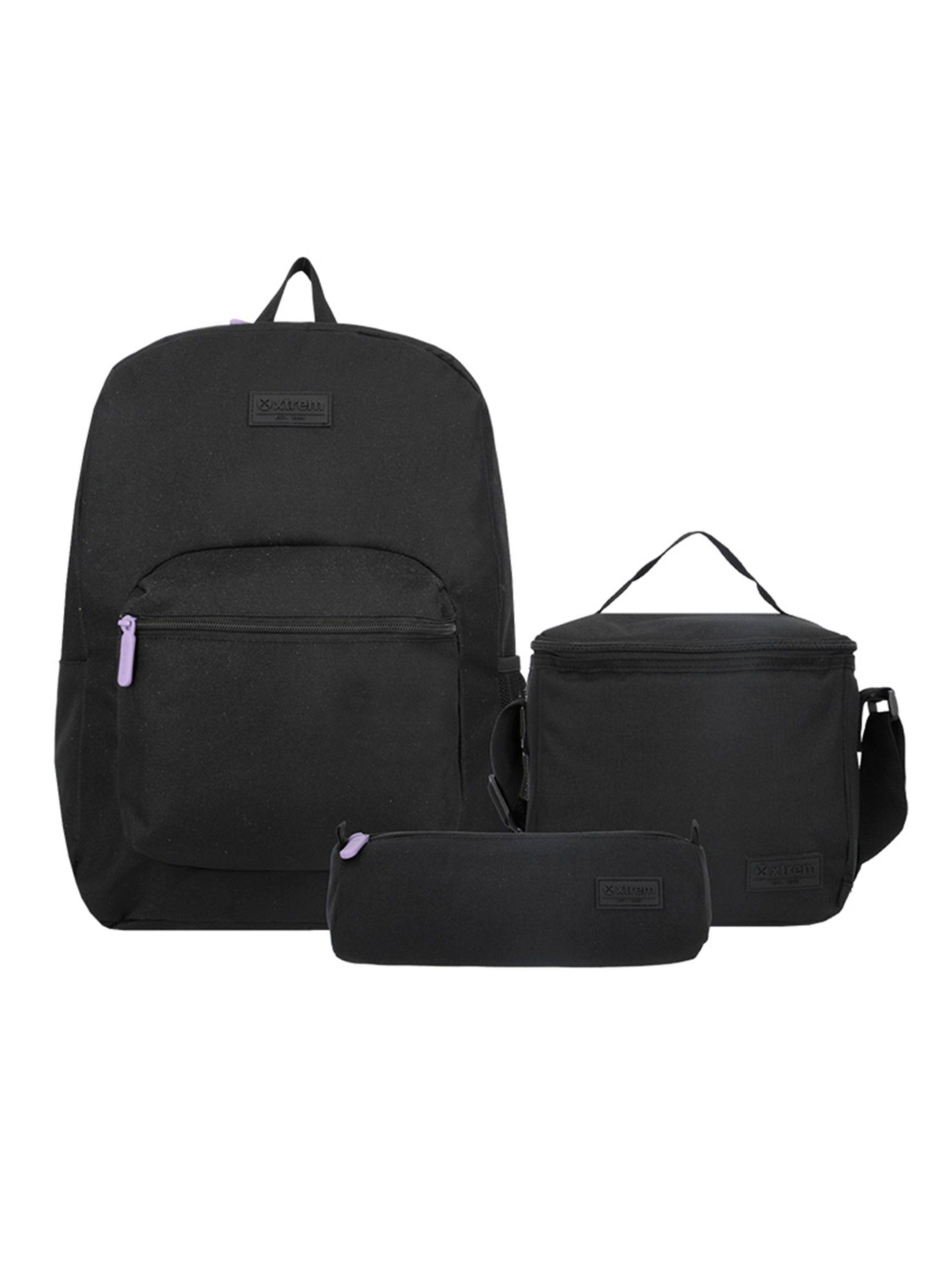 Triple Pack 5Xt Mochila Niña Negro/Lila-0