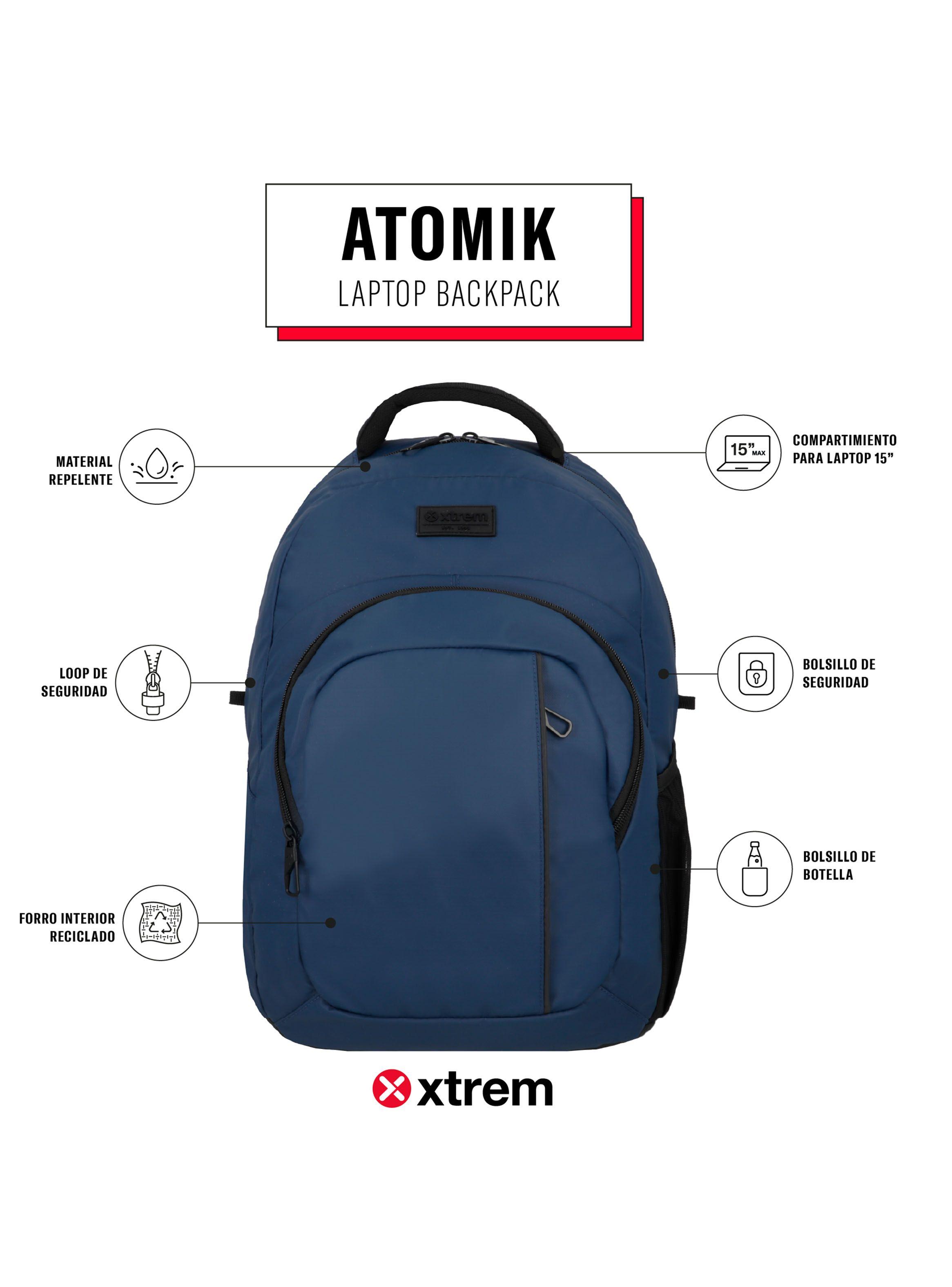 Mochila Notebook Atomik 5Xt Azul 15"-4