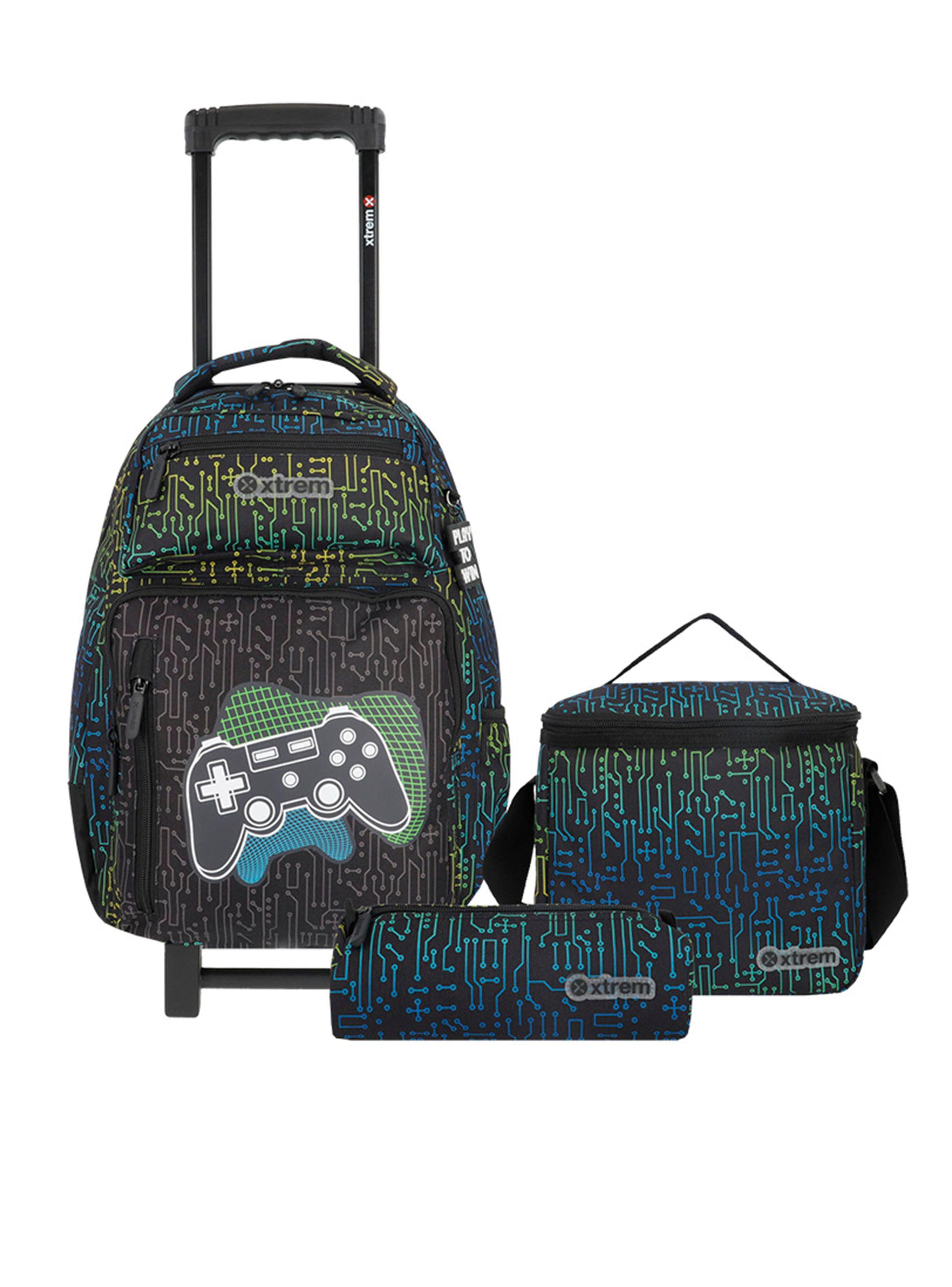 Pack Mochila con Ruedas Run 5Xt Gamer Negro-0