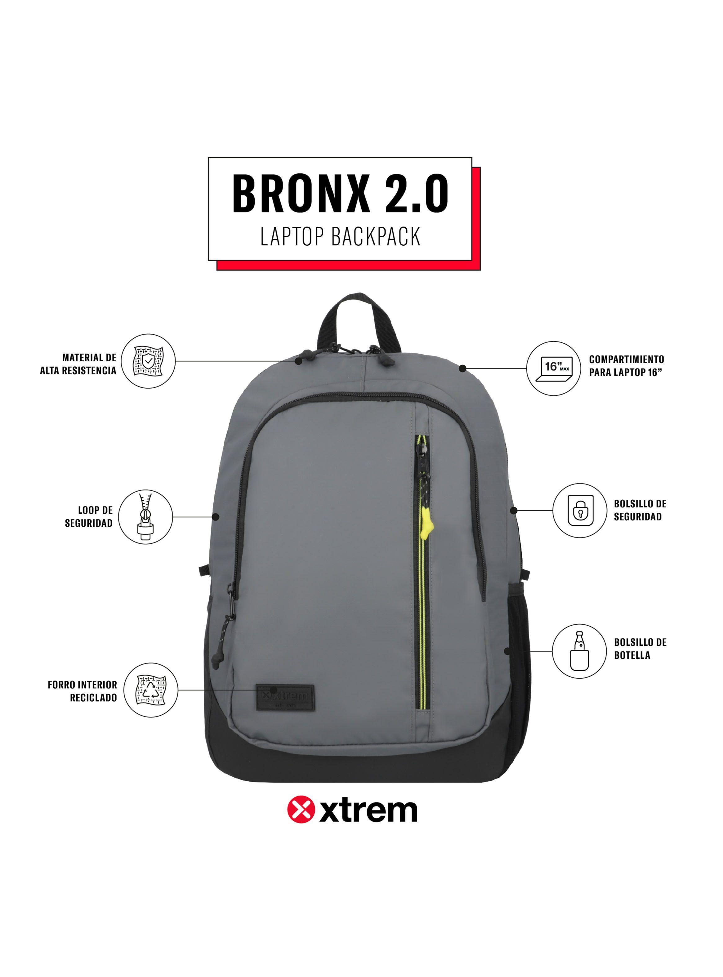Mochila Notebook Bronx 2.0 5Xt Gris Oscuro 16"-1