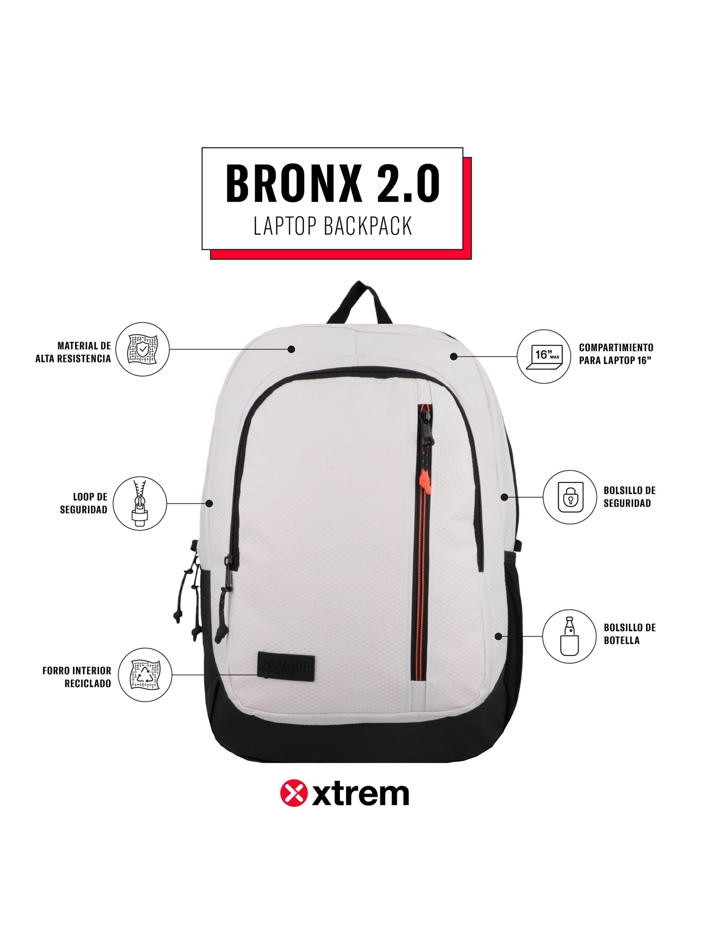 Mochila Notebook Bronx 2.0 5Xt Gris 16"-1