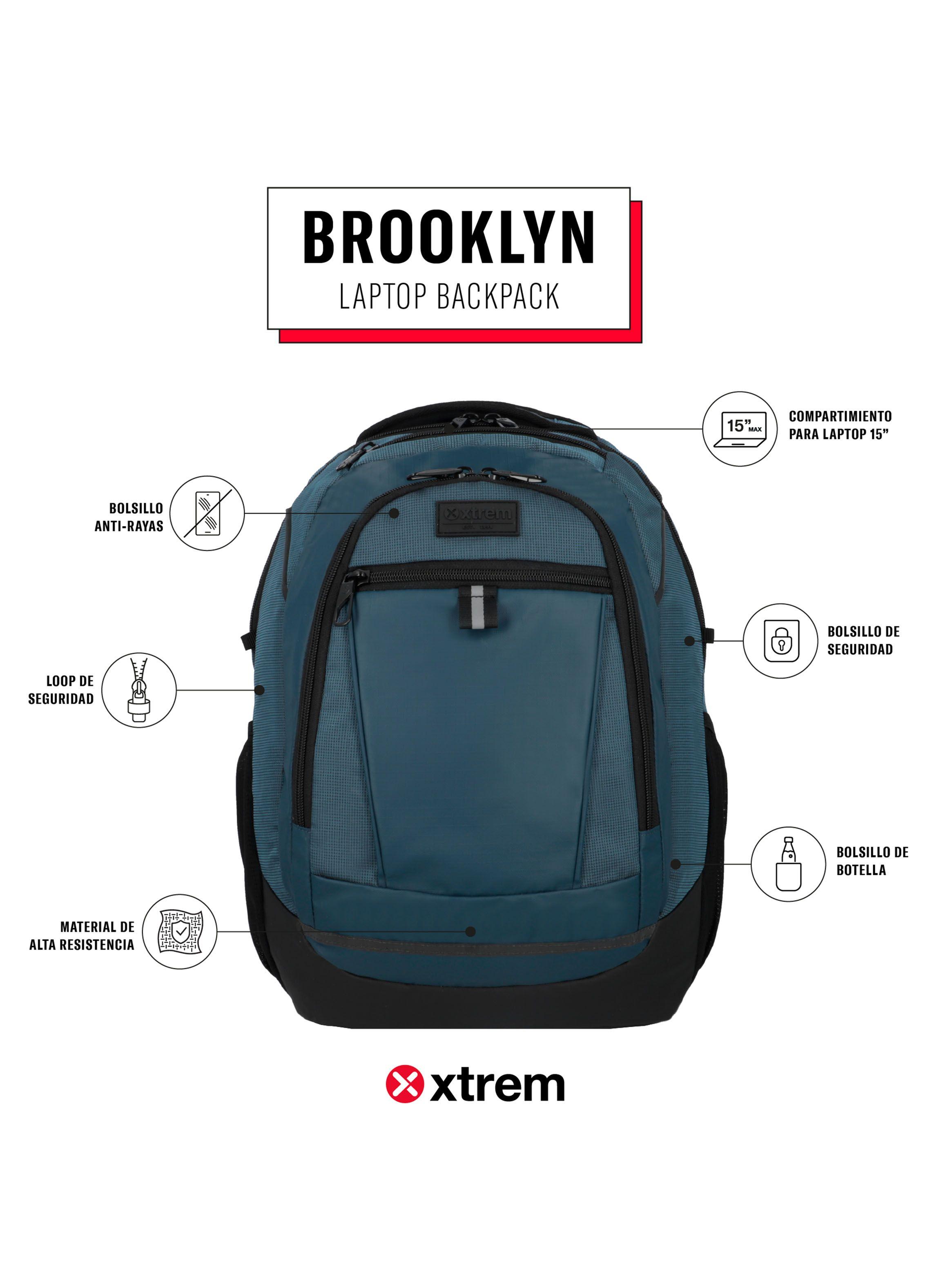 Mochila Notebook Brooklyn 5Xt Azul 15"-1