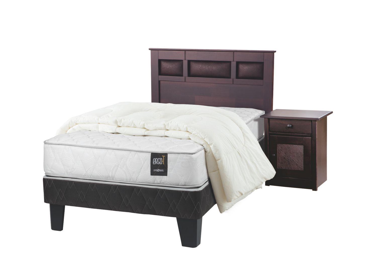 Cama Ergo T 1.5 Plazas + Set Bilbao + Plumón-0