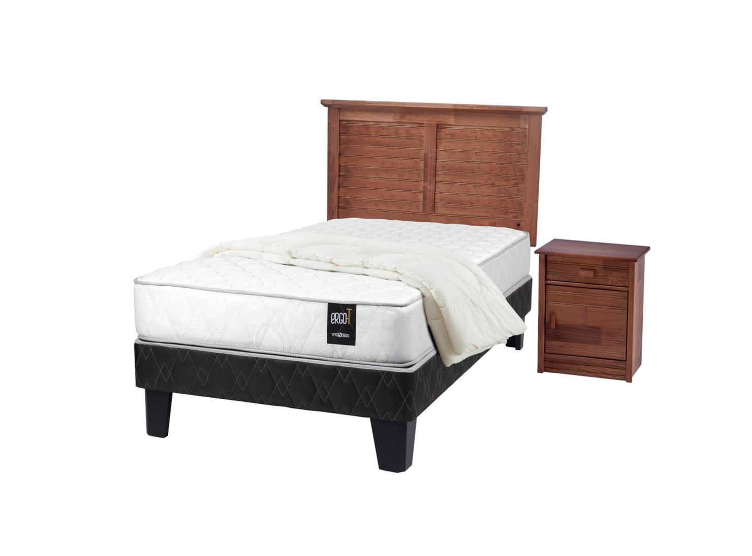 Cama Ergo T 1.5 Plazas + Set Greco + Plumón-0