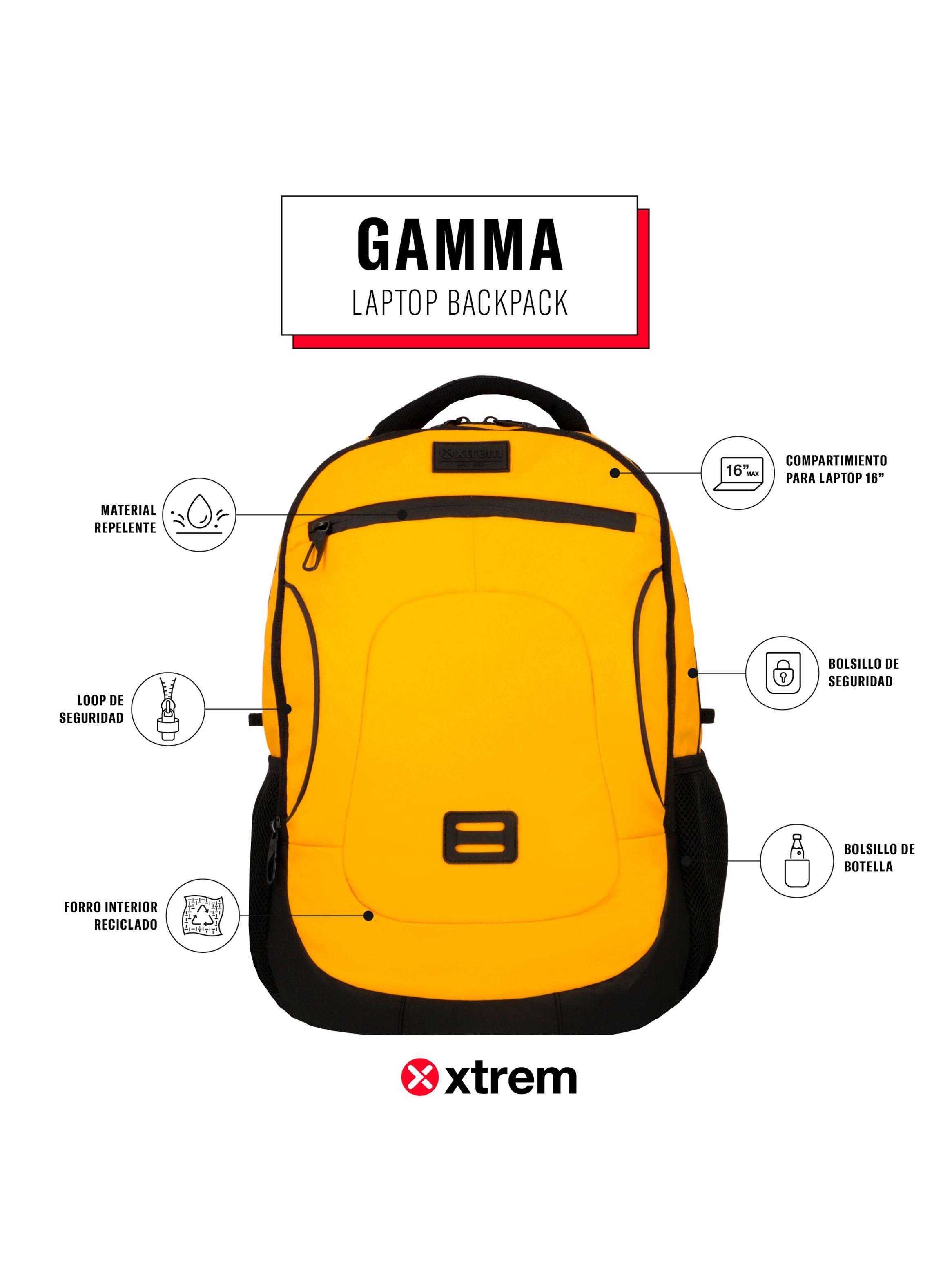 Mochila Notebook Gamma 5Xt Amarillo 16"-4