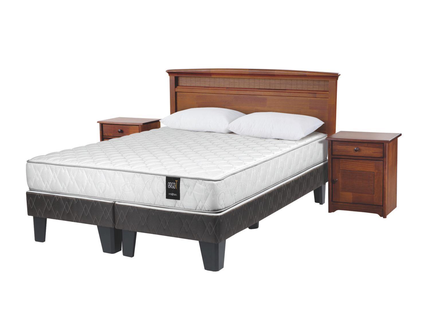 Cama Ergo T 2 Plazas BD + Set Veneto + Almohadas-0