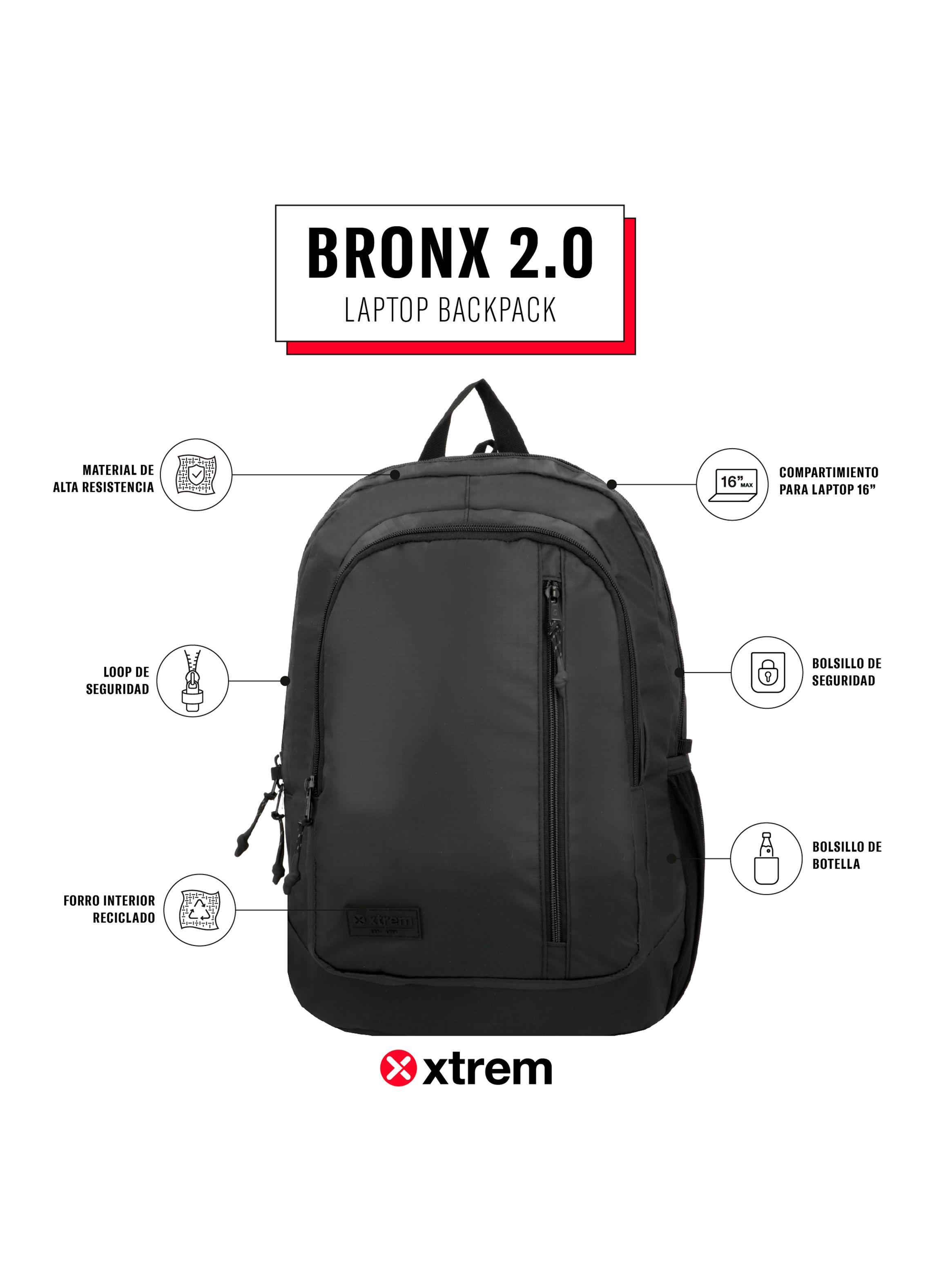 Mochila Notebook Bronx 2.0 5Xt Negro 16"-4