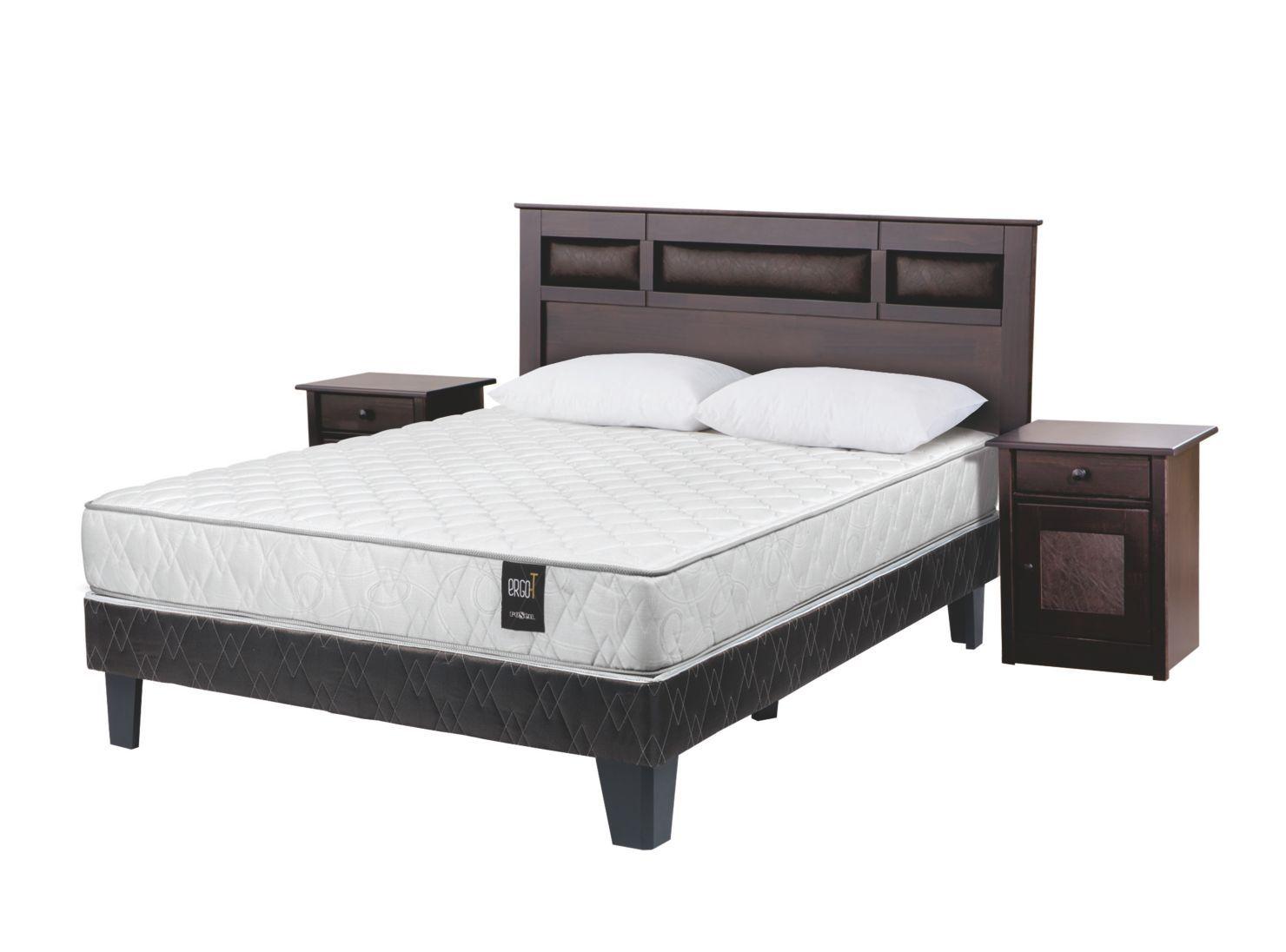 Cama Ergo T 2 Plazas + Set Bilbao + Almohadas-0